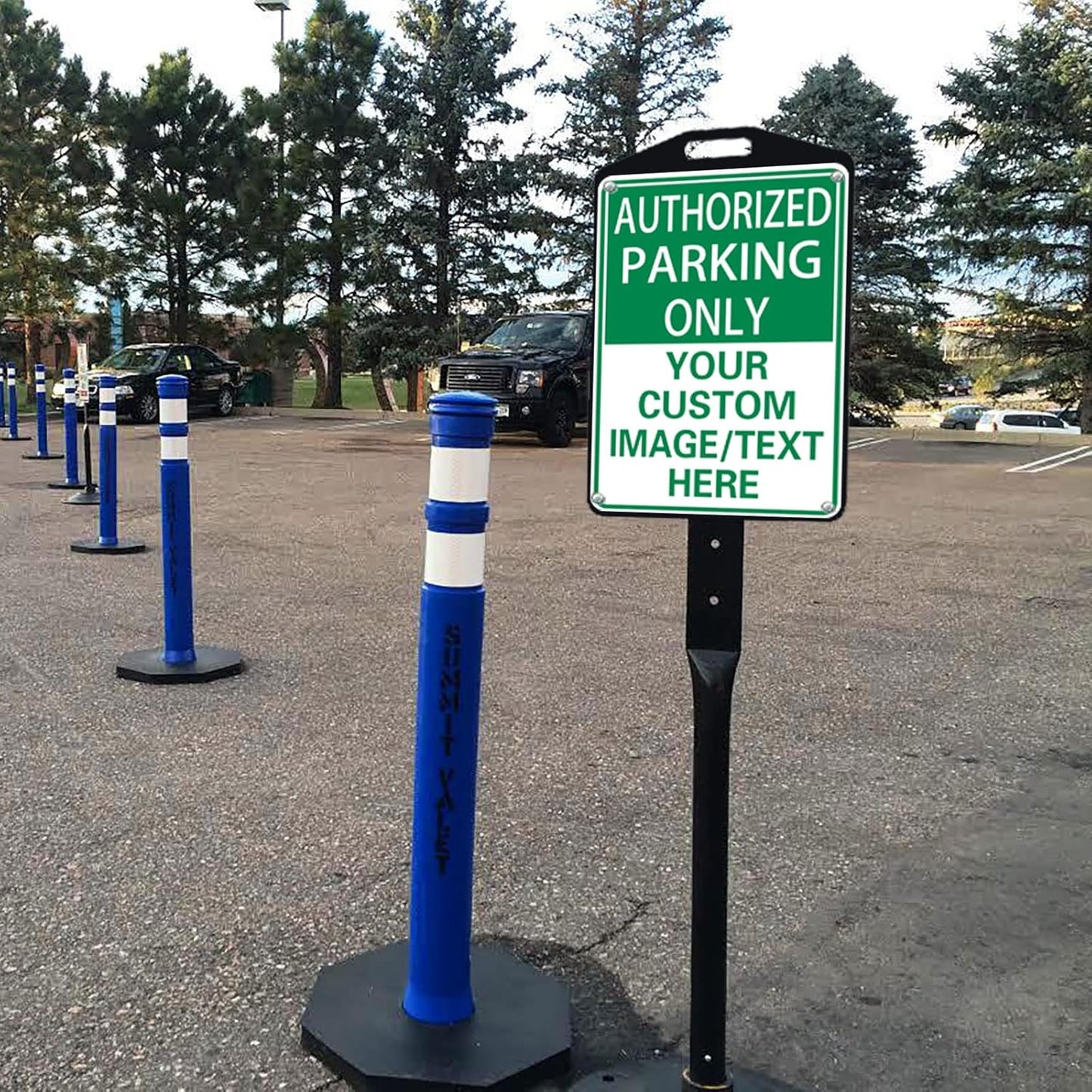 Authorized Parking Only Custom Parking Signs for Parking Lots Business and Schools Outdoor Use Aluminum Metal Decor 12x8 Inches