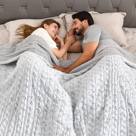 Bearhug Electric Blanket King Size 100" x 90" Dual Controllers Heated Blanket, 10 Heat Settings, 1-12 Hour Auto Shut-Off, Faux Fur & Sherpa Dual-Sided, Machine Washable, Gift-Ready Elegant Packaging