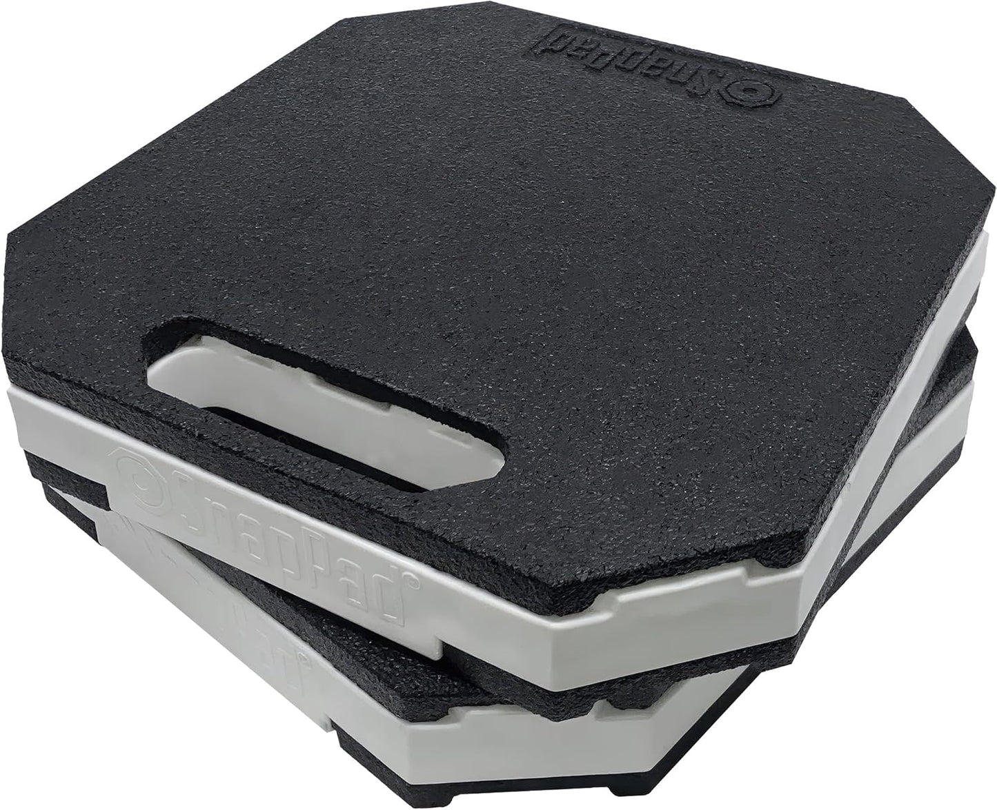 SnapPad StakPad RV Leveling Blocks – Precise Fit for Class A, B & C Motorhomes, Fifth Wheels, Travel Trailers & More – 12x12” – Bigger Surface Area, More Stability – Pack of 2 Leveling Blocks for RVs