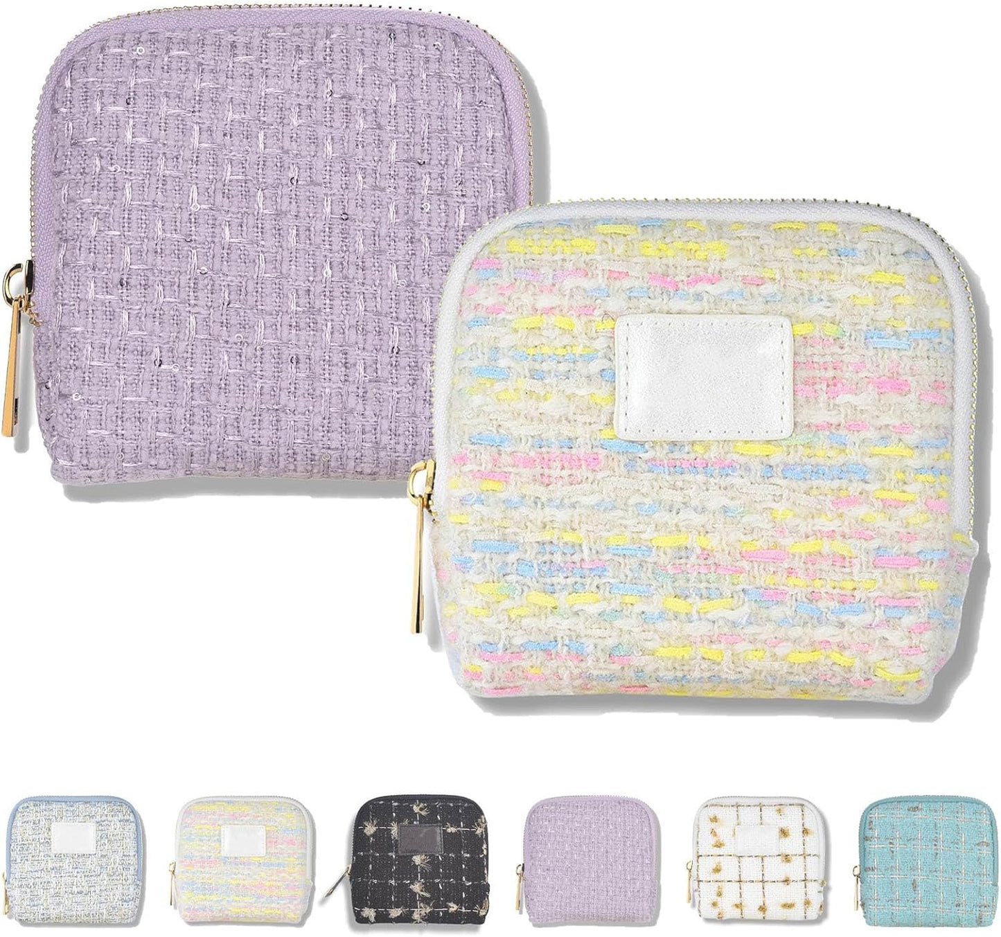 Stuffdatas Travel Jewelry Case, Stuffdatas Bags, Small Jewelry Travel Pouch Mini, Travel Jewelry Organizer Pouch Velvet, with 5 Compartments (2PCS-2)