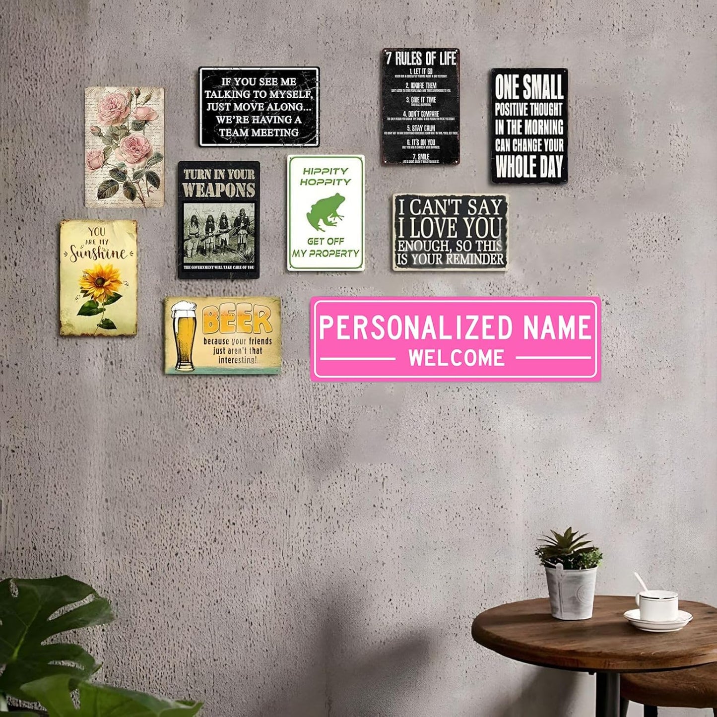 Custom Street Sign Left or Right Arrow, Double Sided/Reflective Option, 24''x10'', Personalized Road Address Large Metal Sign, Customize for Business, Office, Outdoor, Home, Delivery
