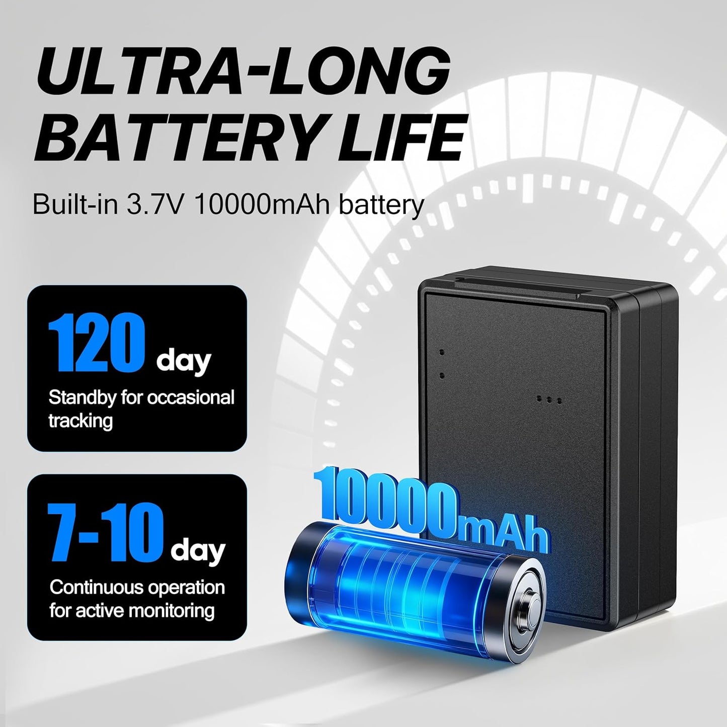 GPS Tracker for Vehicles, Up to 4 Months Batt, Waterproof Magnetic 4G LTE & 2G Long Battery Life, 10,000mAh, Subscription Required, Multi Alerts, Hidden Tracker ZT-100