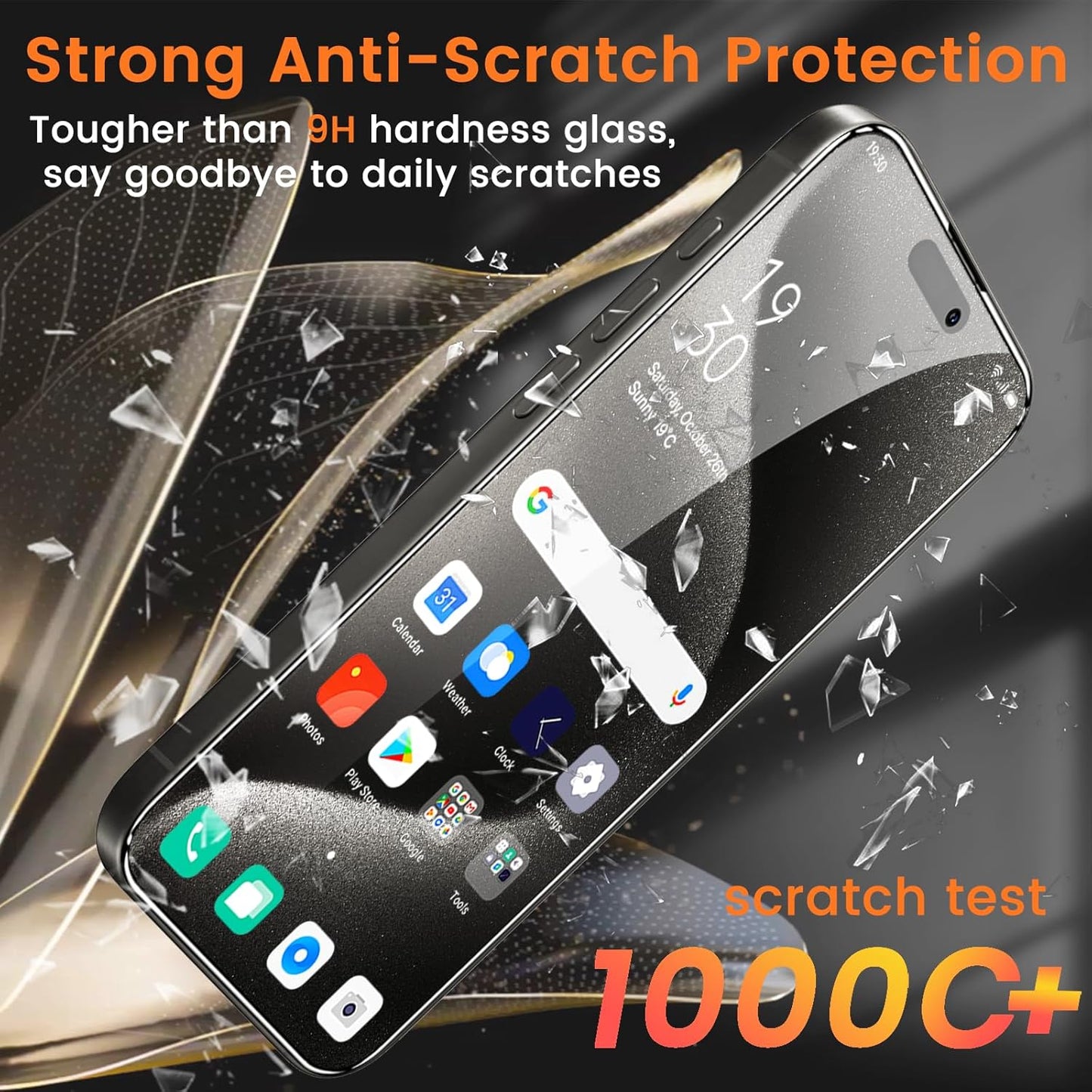 4+4 Pack Privacy Screen Protector for iPhone 15 Pro Max 6.7-Inch with 4 Pack Camera Lens Protector, Anti Spy Tempered Glass Film 9H Hardness Case Friendly