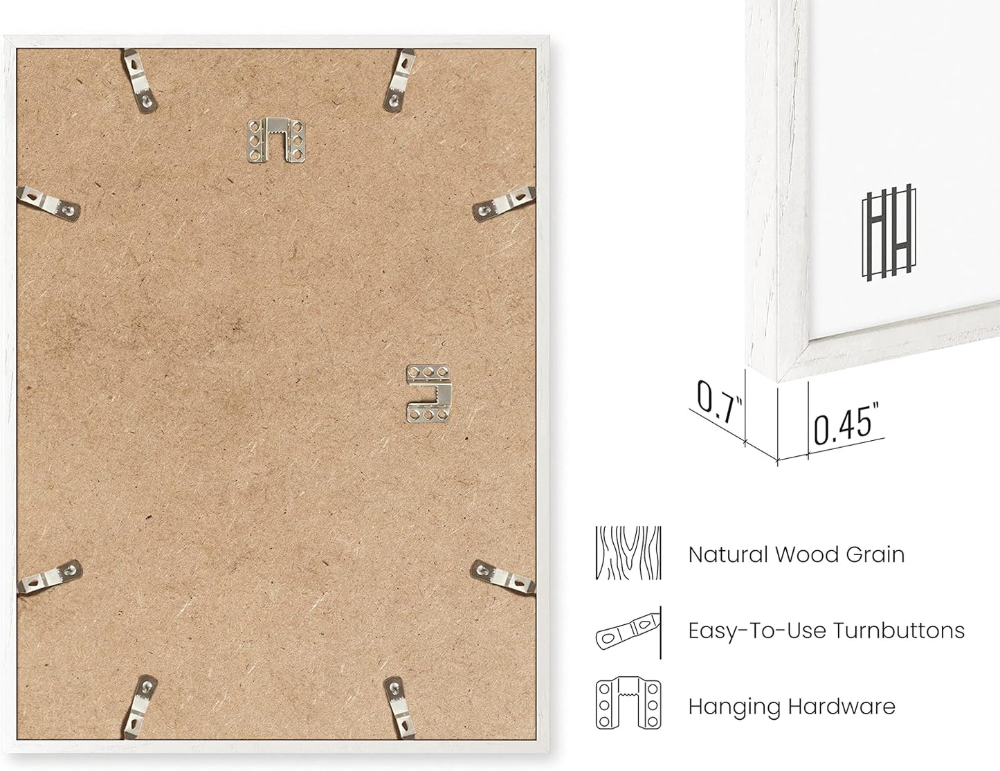 HAUS AND HUES Two 8x10, Two 11x14, One 16x20 - Framed White