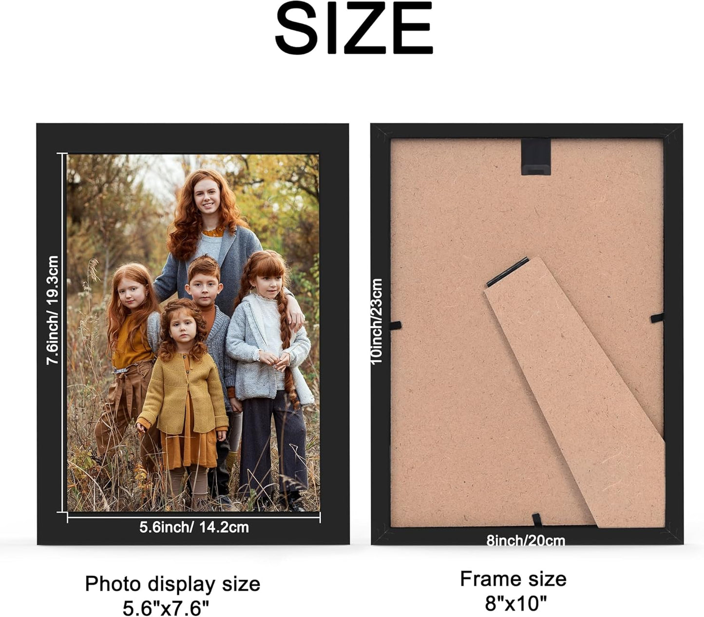 Custom Canvas Photo Prints with 8x10in Picture Framed, Personalized Picture Canvas Wall Art, Wall and Tabletop Display Photo Frame for Family Gifts for Mom/Men (Black)