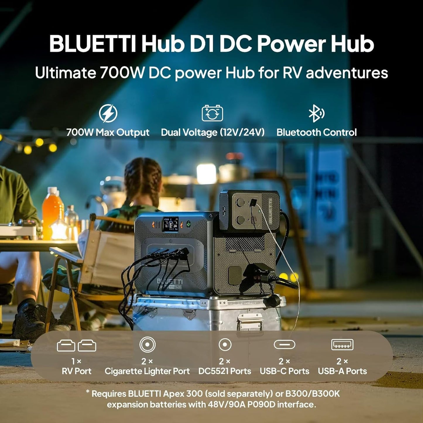 BLUETTI Apex 300 Solar Generator (2025 New) with 4 200W Solar Panels, 2764.8Wh LFP Battery Backup with 6 3840W AC Outlets (7680W Surge), 120V/240V Dual Voltage, Ideal for Camping and Off-Grid Living