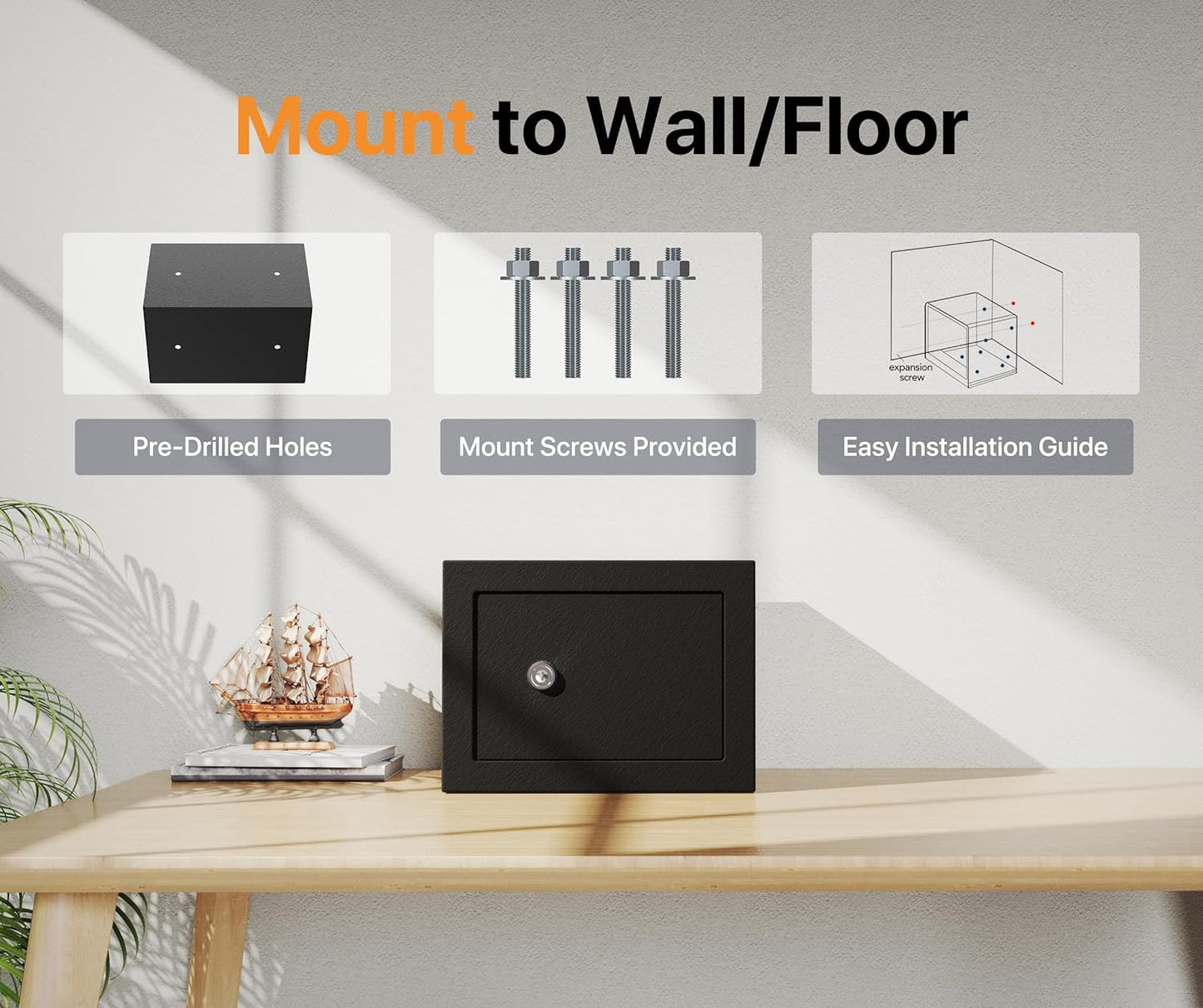 FORFEND Smart Home Safe | WiFi Safebox App Lock/Alarm | Voice Command, Kidnap Alarm, Tamper Detect, Frozen Mode, Sub Account| Digital Safes Anti Theft