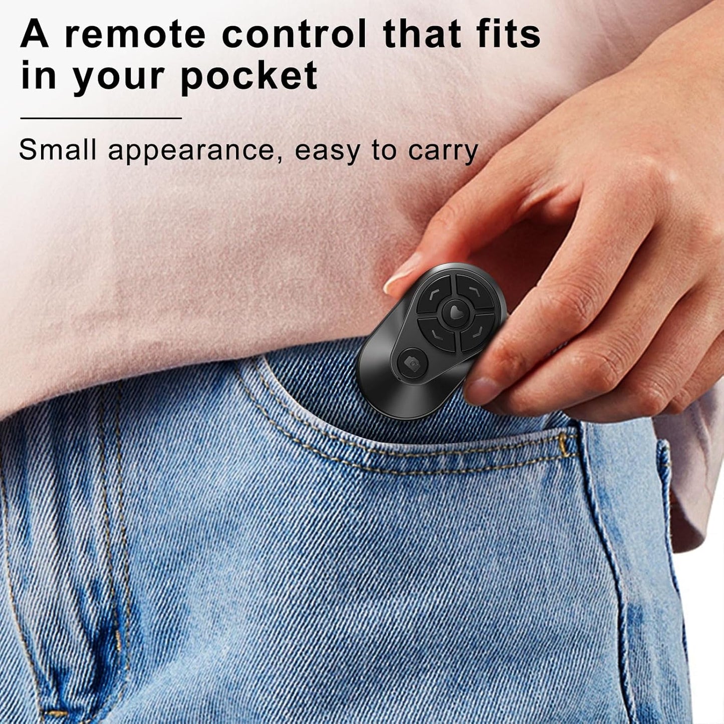 Tiktok Scrolling Ring, iPhone Remote Control, Bluetooth Camera Remote Control, Mobile e-Book Page Turner, Suitable for iOS/Android Phones and Tablets