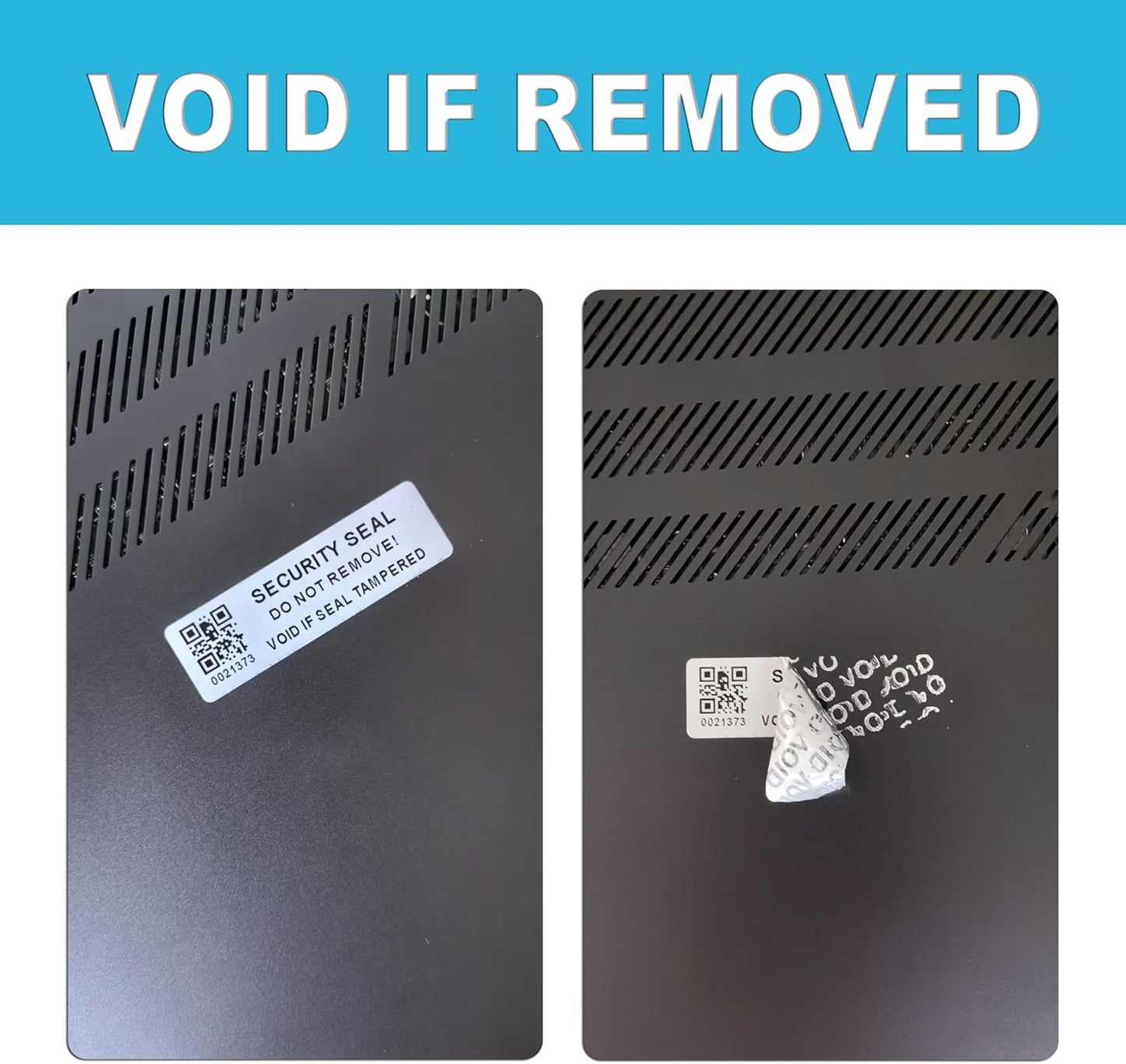 Customized Printed Tamper Evident Proof Serial Number QR Code Labels Sequential Bar Code Stickers Consecutive Security Warranty Void Label-Sealing for Package