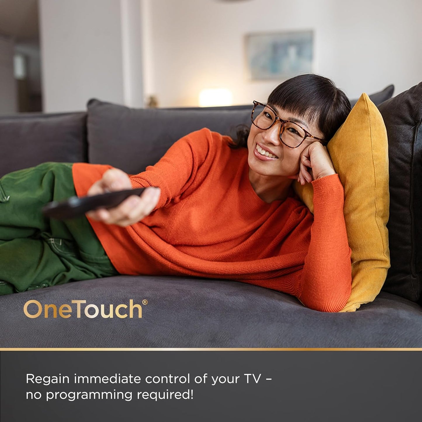 UltraPro OneTouch Universal Remote Replacement Compatible for All Samsung, LG, Sony, Vizio and Roku TV Smart TV, LED, LCD, HDTV, 3D, Series TV, Black, 84011