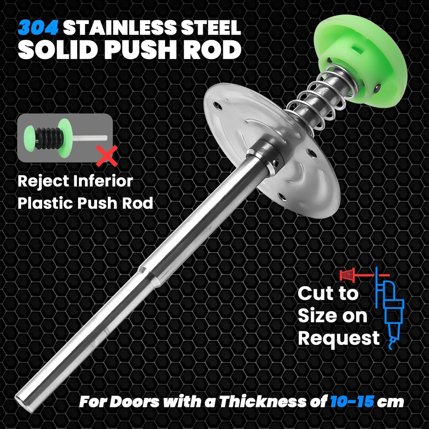 New Upgraded Walk in Cooler Door Handle, Walk in Cooler Door Closer Complete Latch Kit, Cooler Door Radial Latch, Offset -1/5 In-3/5 in(Offset) and 5.9" Solid Metal Interior Release Handle