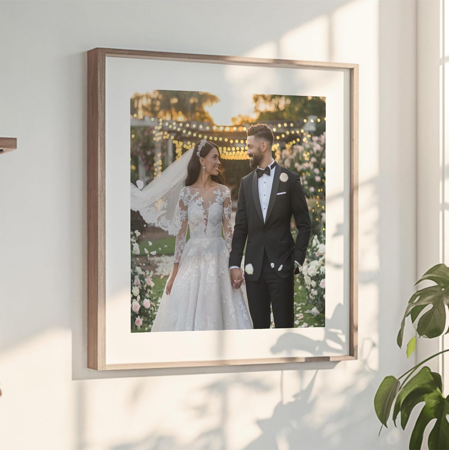MRC Wood Products Custom Printed Photo Portrait on Canvas-Textured Board – Personalized Wall Art with Frame, Printed from Your Image
