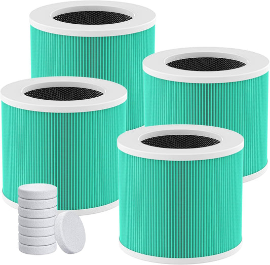 HY1800 Replacement Filter Compatible with CHIVALZ/MORENTO/Loytio/Honeyuan/AYAFATO/IOIOW HY1800 Air Purifier (4 Pack)