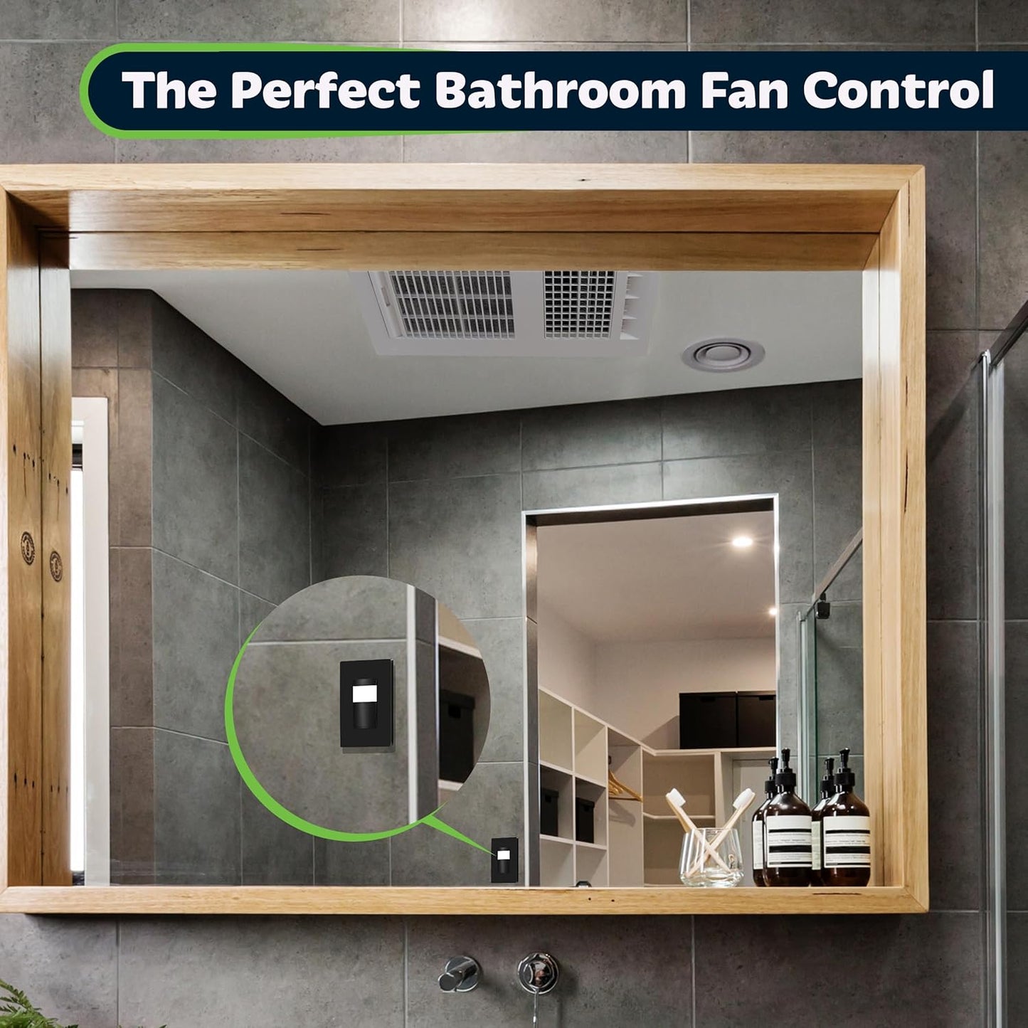 TOPGREENER PIR Motion Sensor Light Switch, Occupancy & Vacancy Motion Sensor Switch, 𝐎𝐩𝐞𝐫𝐚𝐛𝐥𝐞 𝐖𝐢𝐭𝐡𝐨𝐮𝐭 𝐆𝐫𝐨𝐮𝐧𝐝 𝐖𝐢𝐫𝐞, No Neutral Wire, TDOS5-HL-BK-6PCS, Black