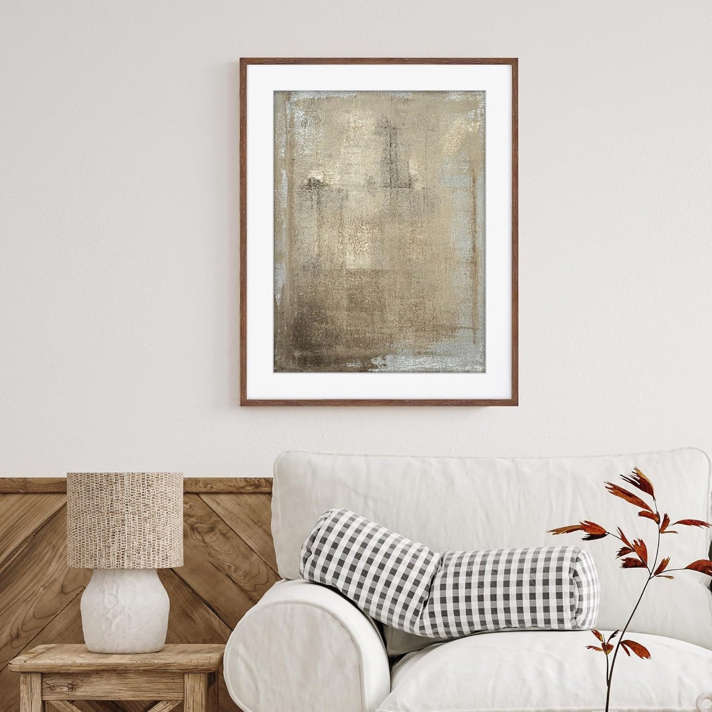 22x28 Picture Frame in Walnut, 22 x 28 Poster Frames for Wall, Solid Oak Wood Picture Frame 22"x28" with Glass, 22x28 Frame Matted to 18x24, 28x22 Wood Frame, 22 by 28 Art Frames, Walnut Color, 1 Pack