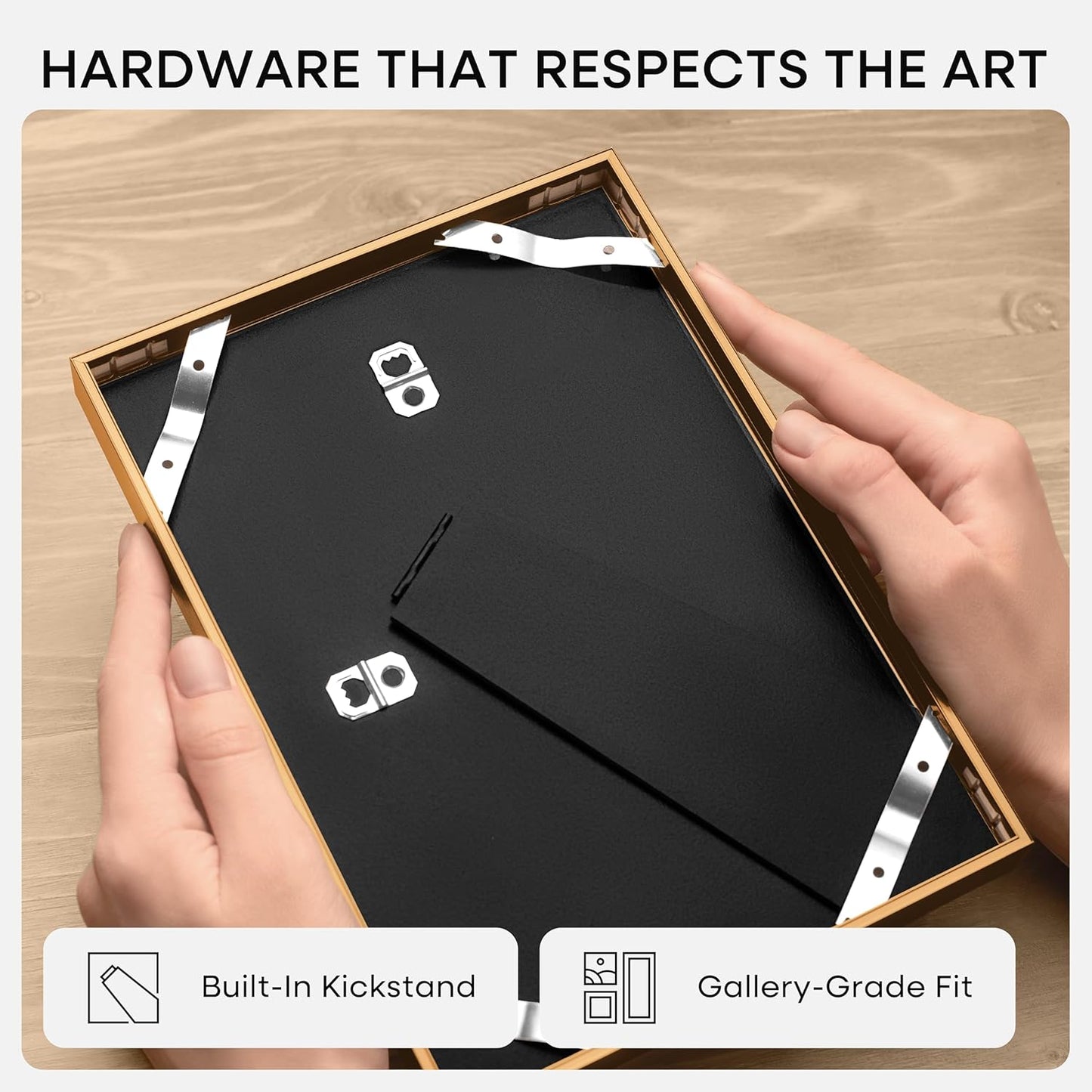 Homeforia 9x12 Frame Bronze, High End Metal 9 x 12 Brass Picture Frames with Mat 7 by 10 inch Photo, 9by12 Poster Frame Matted to 7x10, 12x9 Wall or Tabletop Frames, Tempered Glass, Wall Kit, Set of 1