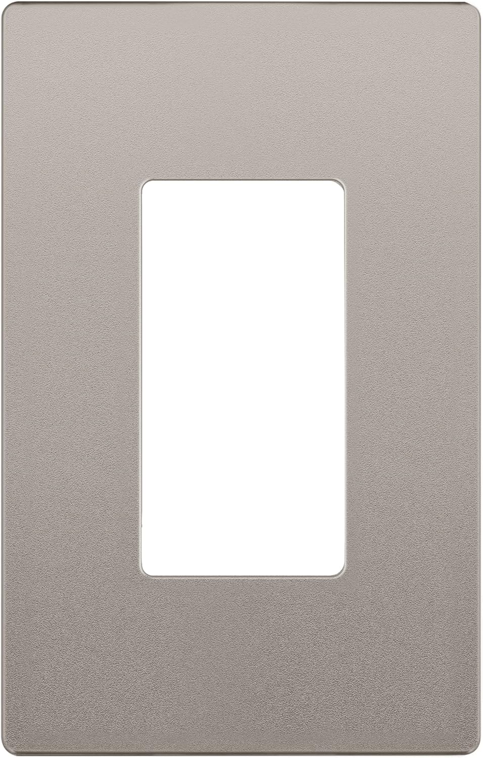 LIDER Matte Finish Decorator Switch Cover, Screwless Wall Plate, Mid-Size 1-Gang 4.88" x 3.11", Unbreakable Polycarbonate Thermoplastic, UL Listed, LSWP-31M-NK, Nickel