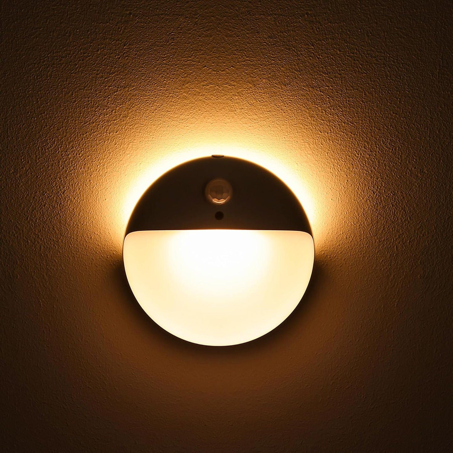 2 Pack Toliet Lights, 2.6" Small Motion Sensor Battery Night Light, Dimmable LED Nightlight, 3 Light Modes, Stick on Lights for Bathroom, Travel, Stairs, Cabinet, Bedroom, Kids, Warm Yellow