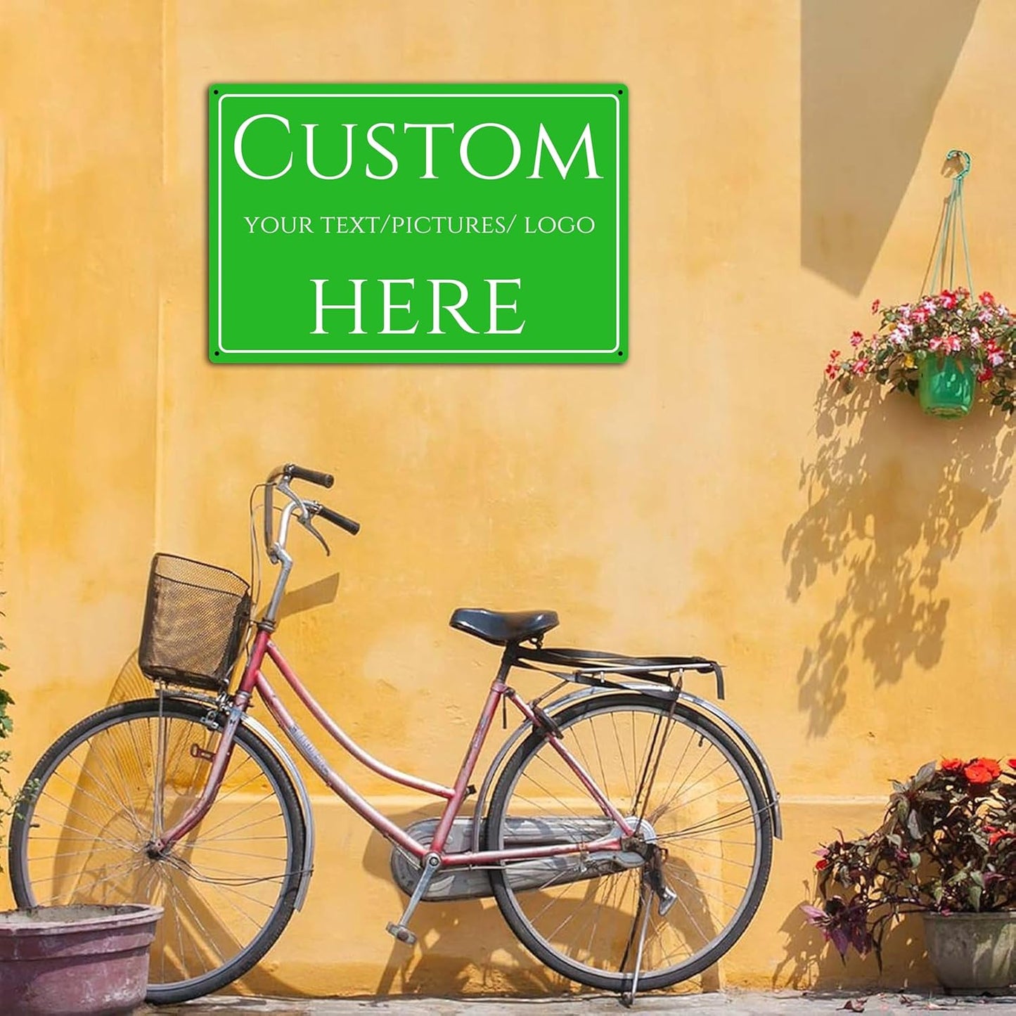 Custom Sign, Custom Metal Signs Personalized，Aluminum Weatherproof Metal Sign Multiple Sizes,customize signs for business， Customize for Office, Business, Workplace, office, Factory, swimming pool, outdoor(16*12 Inch)