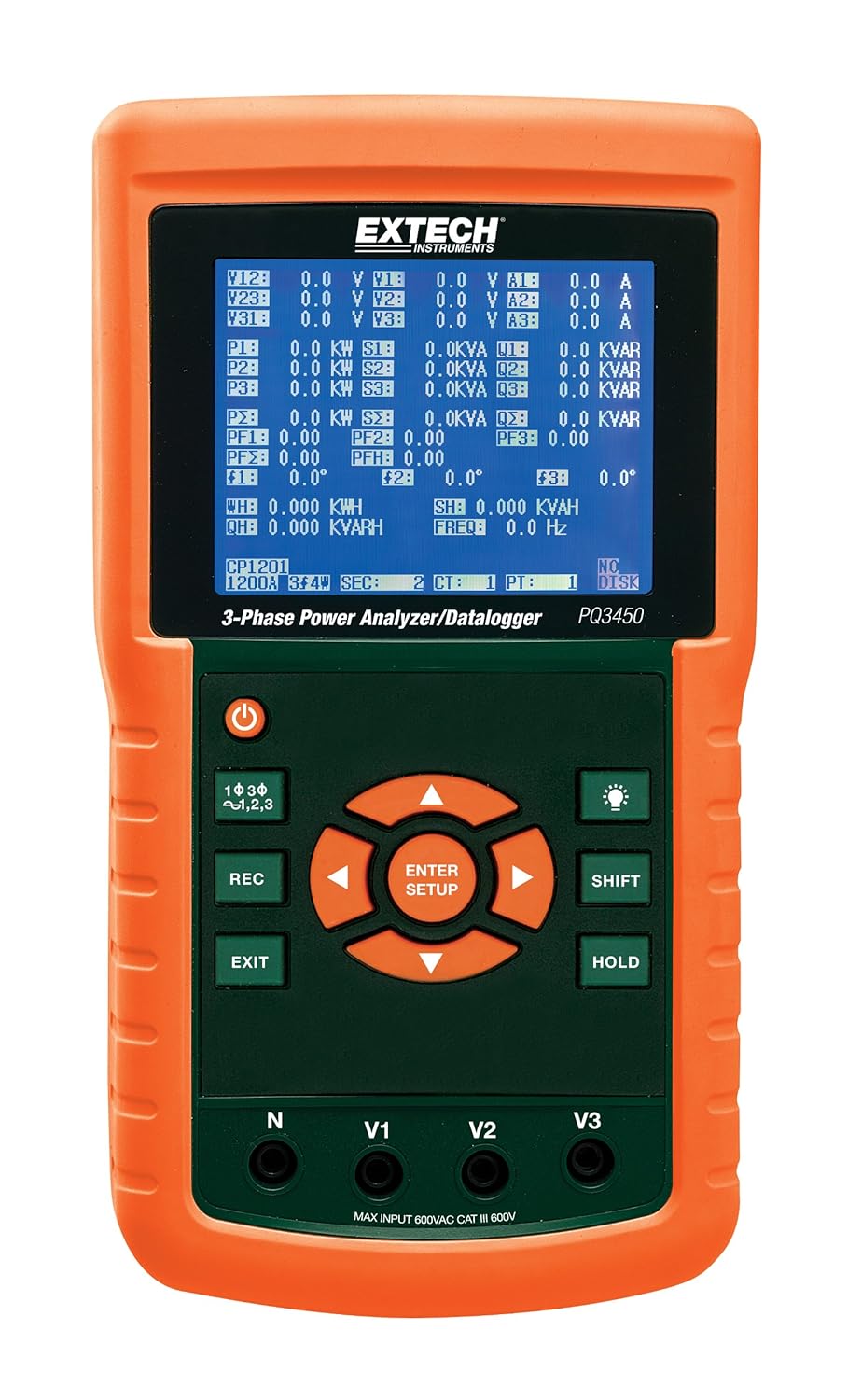 Extech PQ3450-3-Phase Power Analyzer & Datalogger