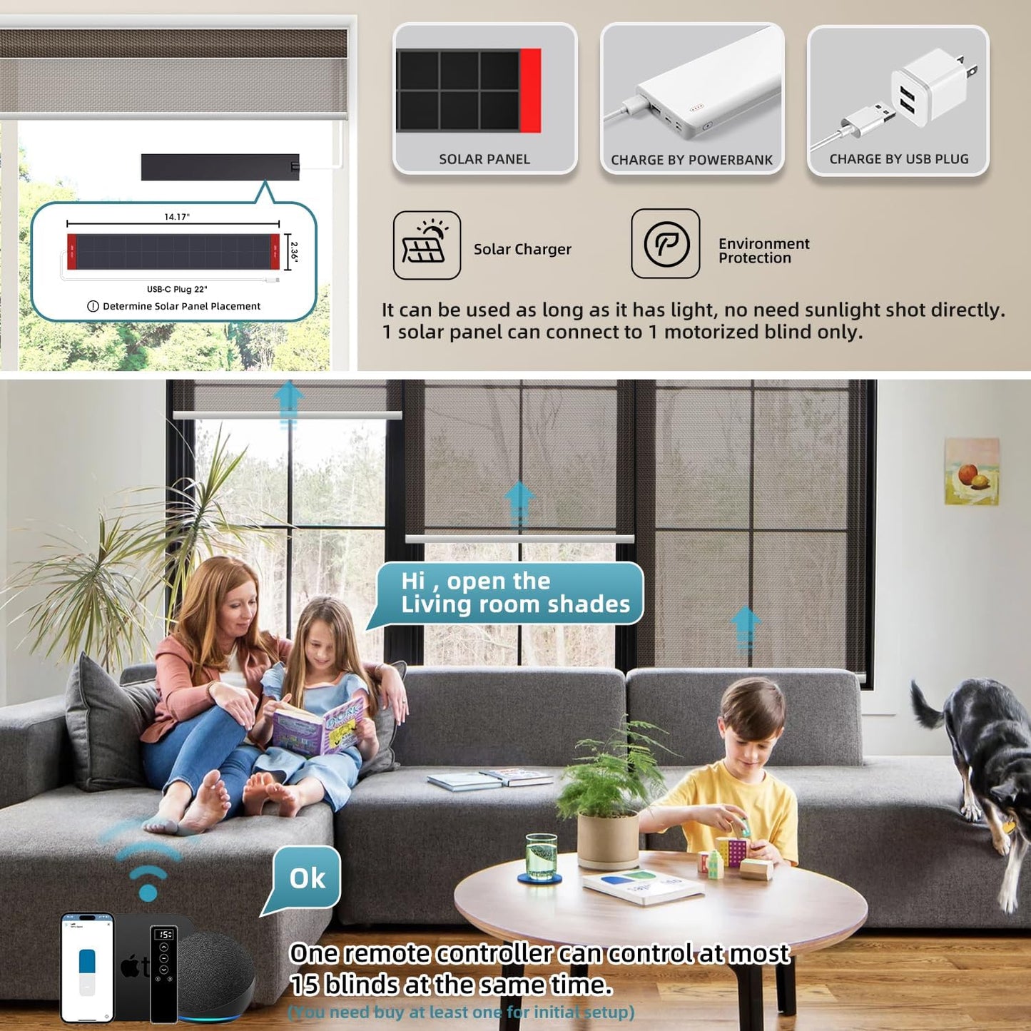 SmartWings Motorized Roller Shades 5% Openness Without Privacy Custom Size, Rechargeable Battery, Works with Matter/Apple HomeKit, Alexa, Thread/Zigbee, Remote Optional, 5% Openness Chocolate