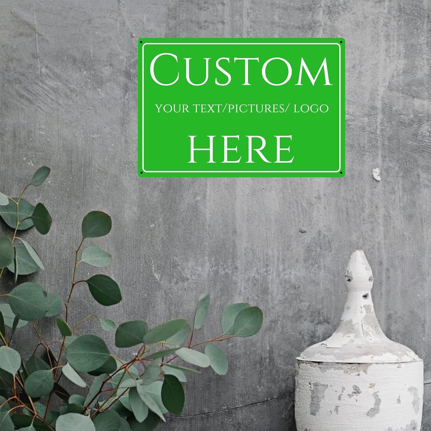 Custom Sign,Aluminum Weatherproof Metal Sign Multiple Sizes, Customize for Office, Business, Workplace, office, Home, Delivery Signs(10 * 7Inch)