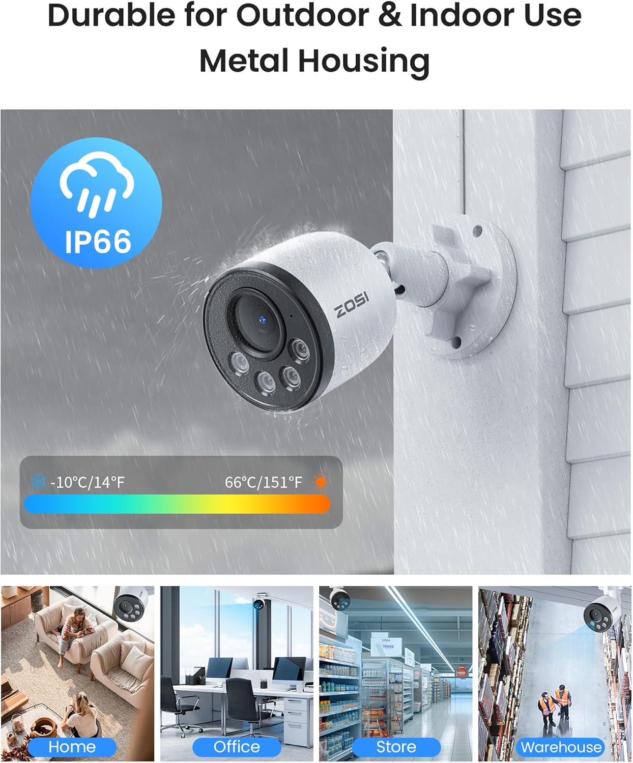 ZOSI 16CH 4K PoE Security Camera System,8pcs 8MP Outdoor Indoor Cameras,Person Vehicle Detection,People Counting,One-Way Audio,100ft Night Vision,16Port 32-Channel NVR with 4TB HDD for 24/7 Recording