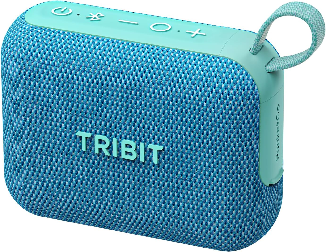 Tribit PocketGo Portable Bluetooth Speaker, 20H Playtime, IP68 Waterproof/Dustproof, Wireless, BT6.0, Shower, Powerful Sound, Custom EQ, TWS, Support TF Card, Floatable, Type-C, Travel/Outdoors (Blue)