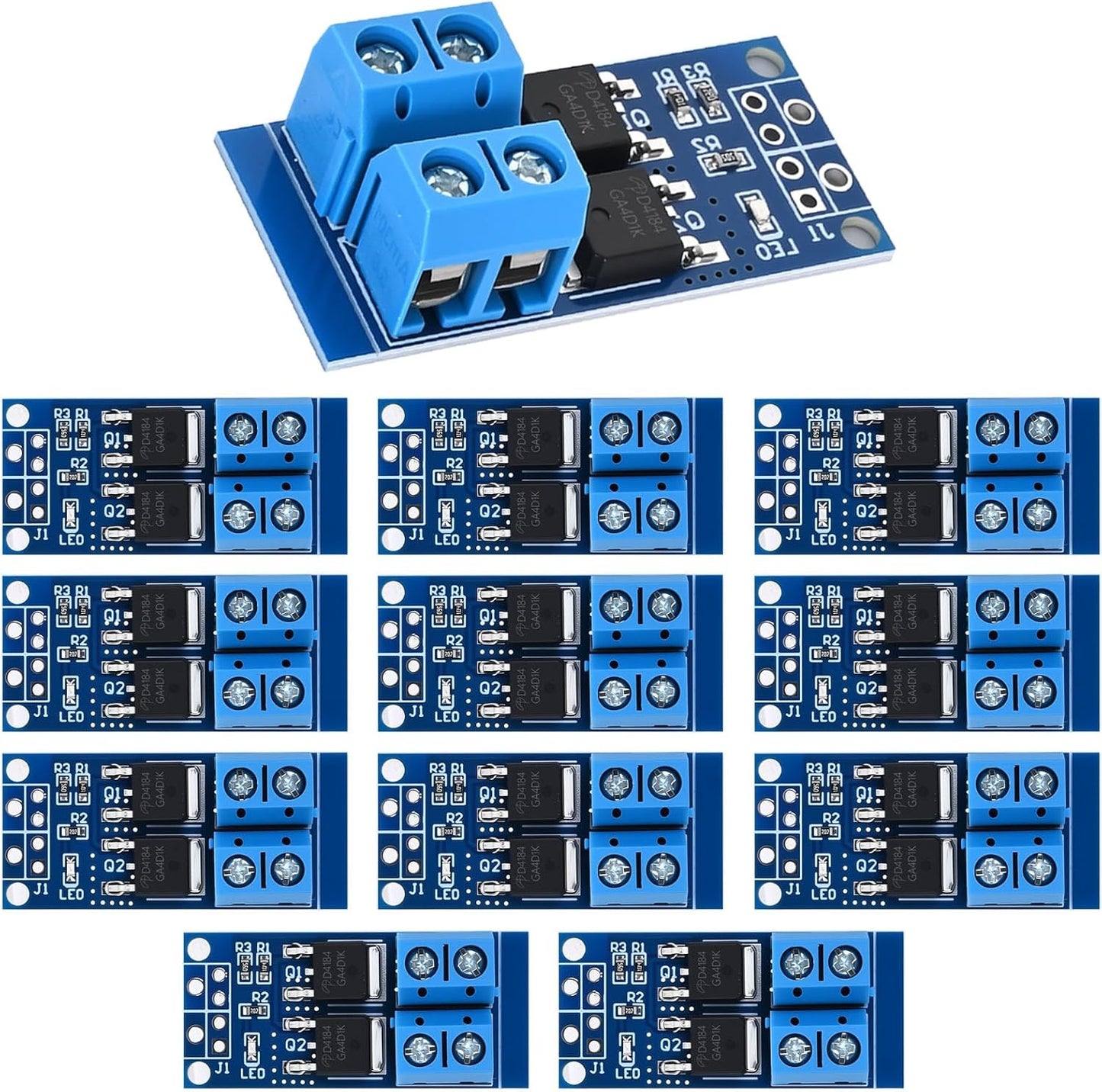 12PCS Dual High-Power MOSFET Trigger Switch Drive Module 0-20KHz PWM Adjustment Electronic Switch Control Board Motor Speed Controller Lamp Brightness Control, DC 5V-36V 400W, 15A (Max 30A)