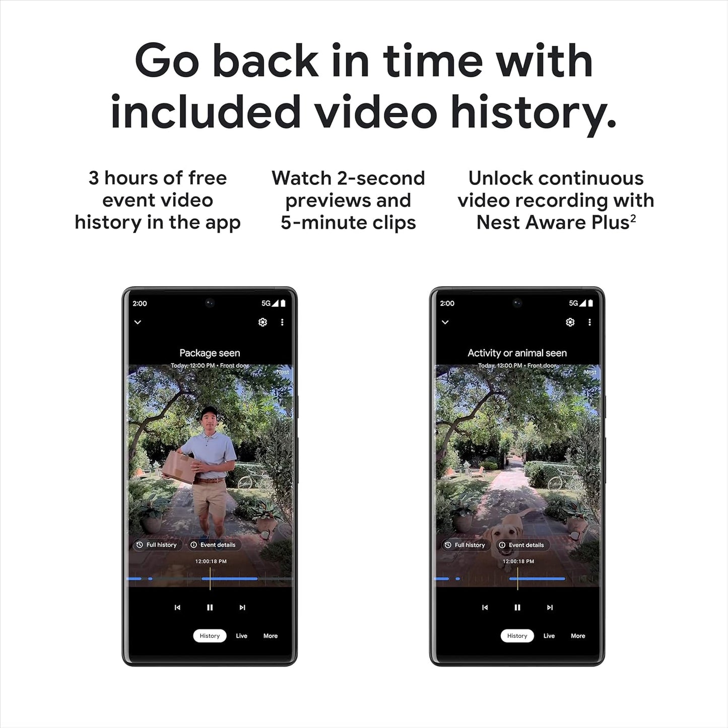Google Nest Doorbell - (Wired, 2nd Gen) - Wired Video Doorbell Camera - Doorbell Security Camera - Ivy