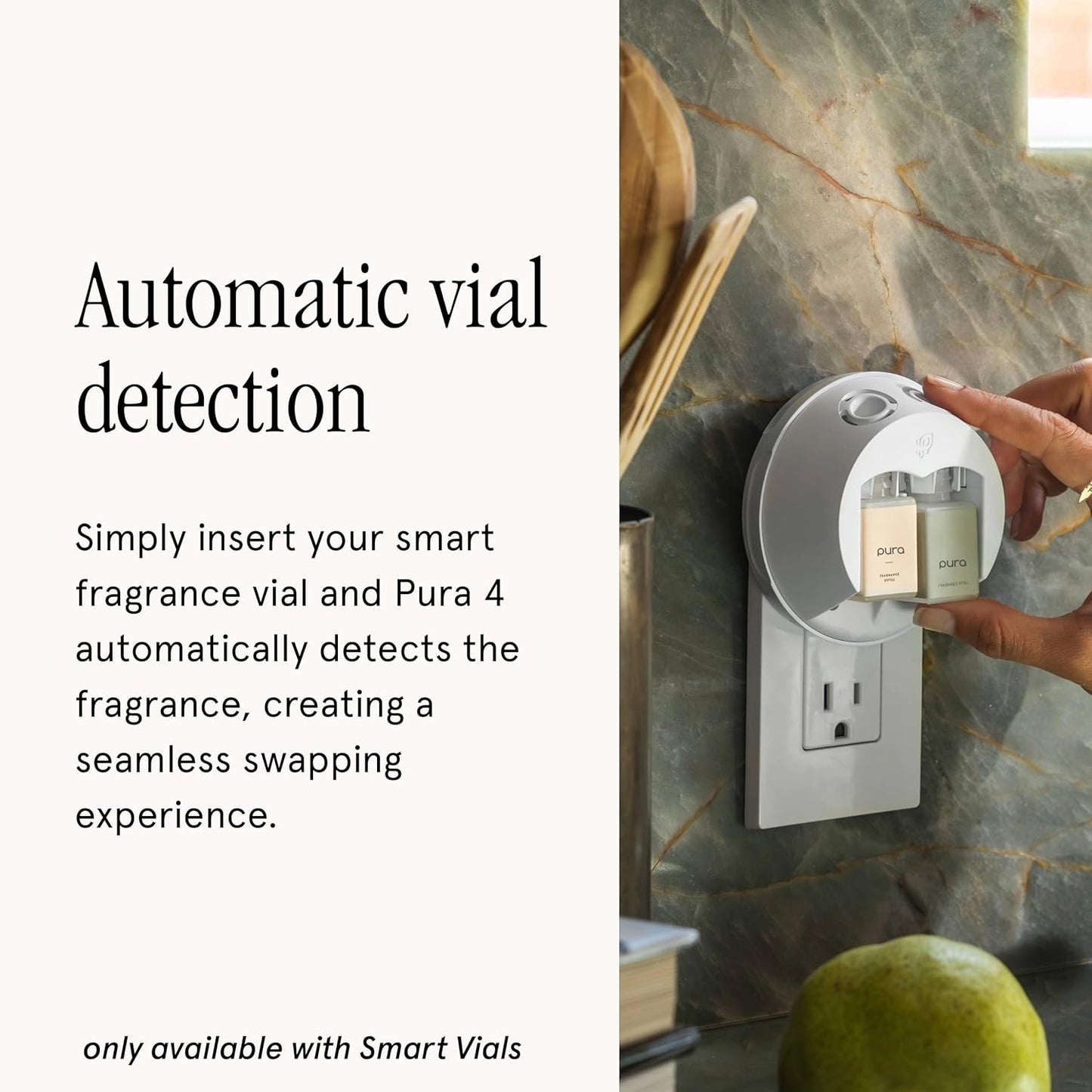 Pura 4 Smart Home Fragrance Device Starter Set - Scent Diffuser for Home - Clementine Mango, Fresh Bergamot, Citrus Leaves, Pink Pomelo