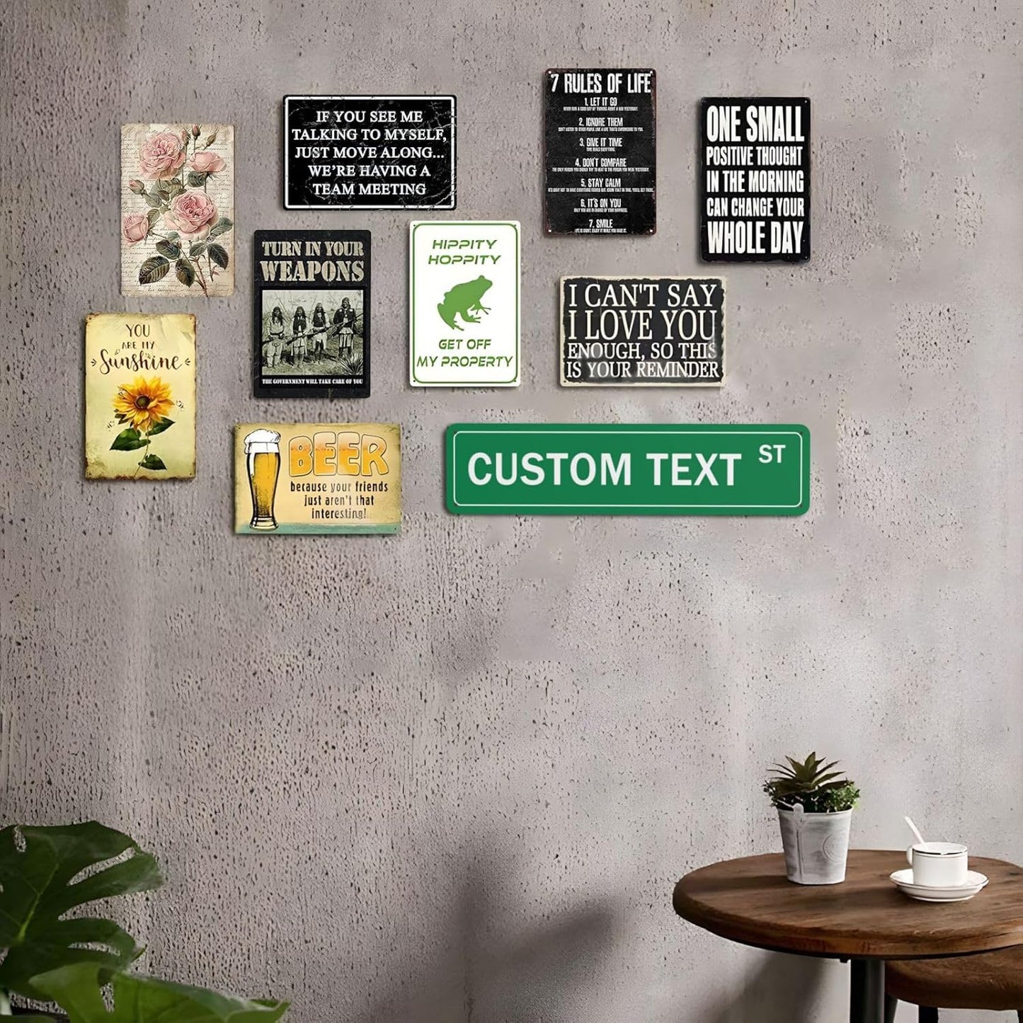Custom Street Sign with Directional Arrow, Double Sided/Reflective Option, Personalized Road Address Metal Sign, Customize for Business, Office, Outdoor, Home, Delivery 18''x4''