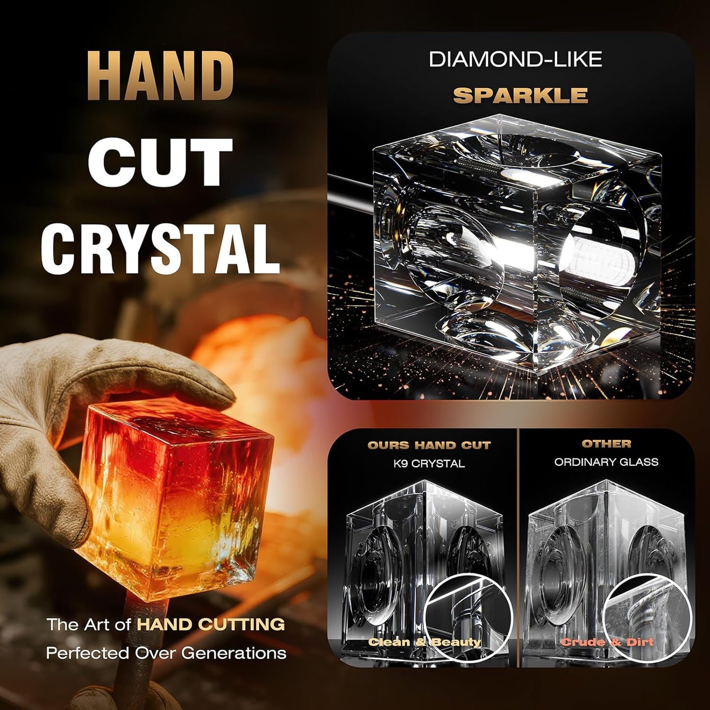 Black Sputnik Chandelier,Crystal Chandeliers with 8-Lights,Modern Semi Flush Mount Ceiling Light Fixture with Adjustable Height,Pendant Light Fixture for dining room,kitchen island,bedroom,living room