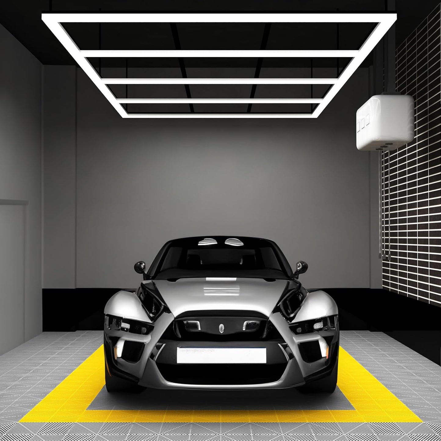 Neatfi LED Garage Ceiling Light, 31,680 Lumens, 6500K, 288W, Ultra-Bright Shop Light for Auto Shops, Car Detailing, Barber Shop, Beauty Salon, Basement, Warehouse, and Gym (4 Panels, Cool White)