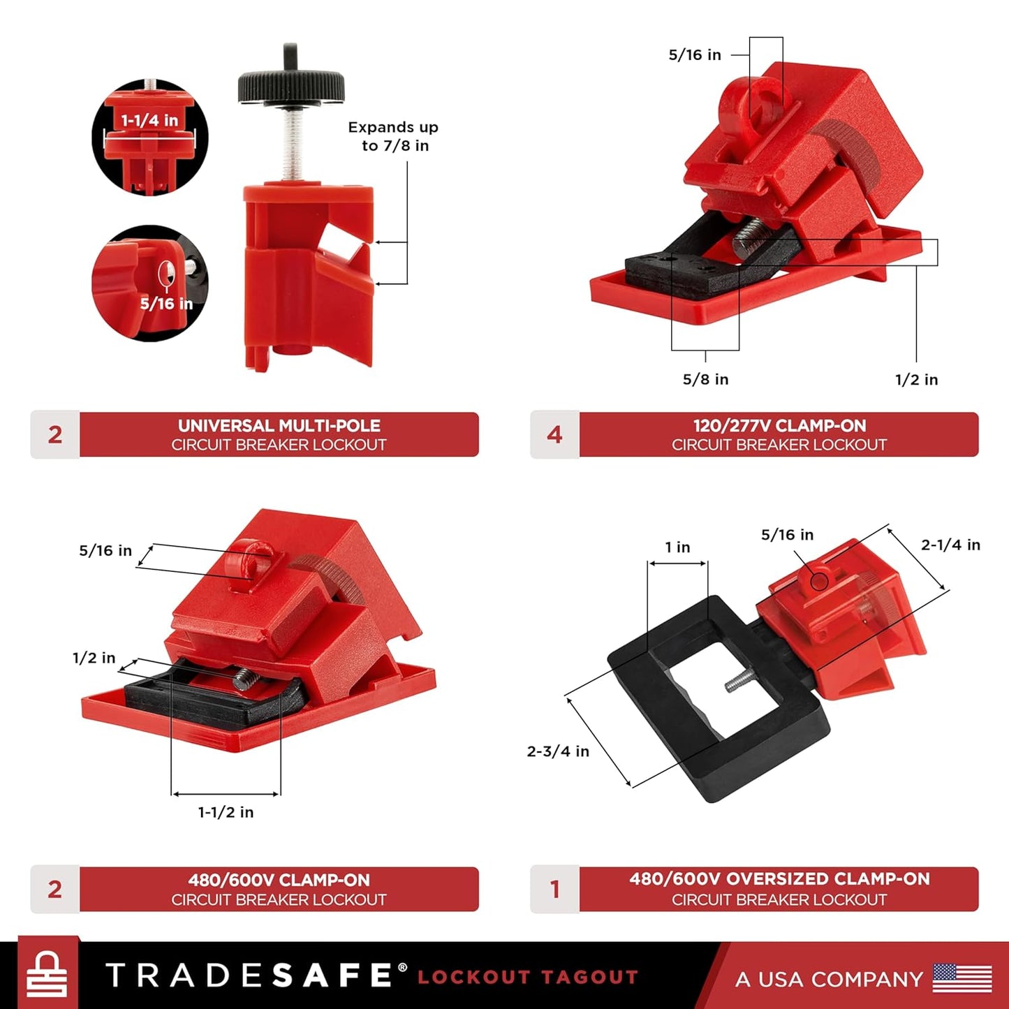 TRADESAFE Lockout Tagout Cabinet - 75 Pieces Loto Devices, Loto Locks, Lockout Hasp, Lock Out Tags, Circuit Breaker Lock, Cable Lock, Plug Lock, Lockout Tagout Station with Movable Shelf Partitions