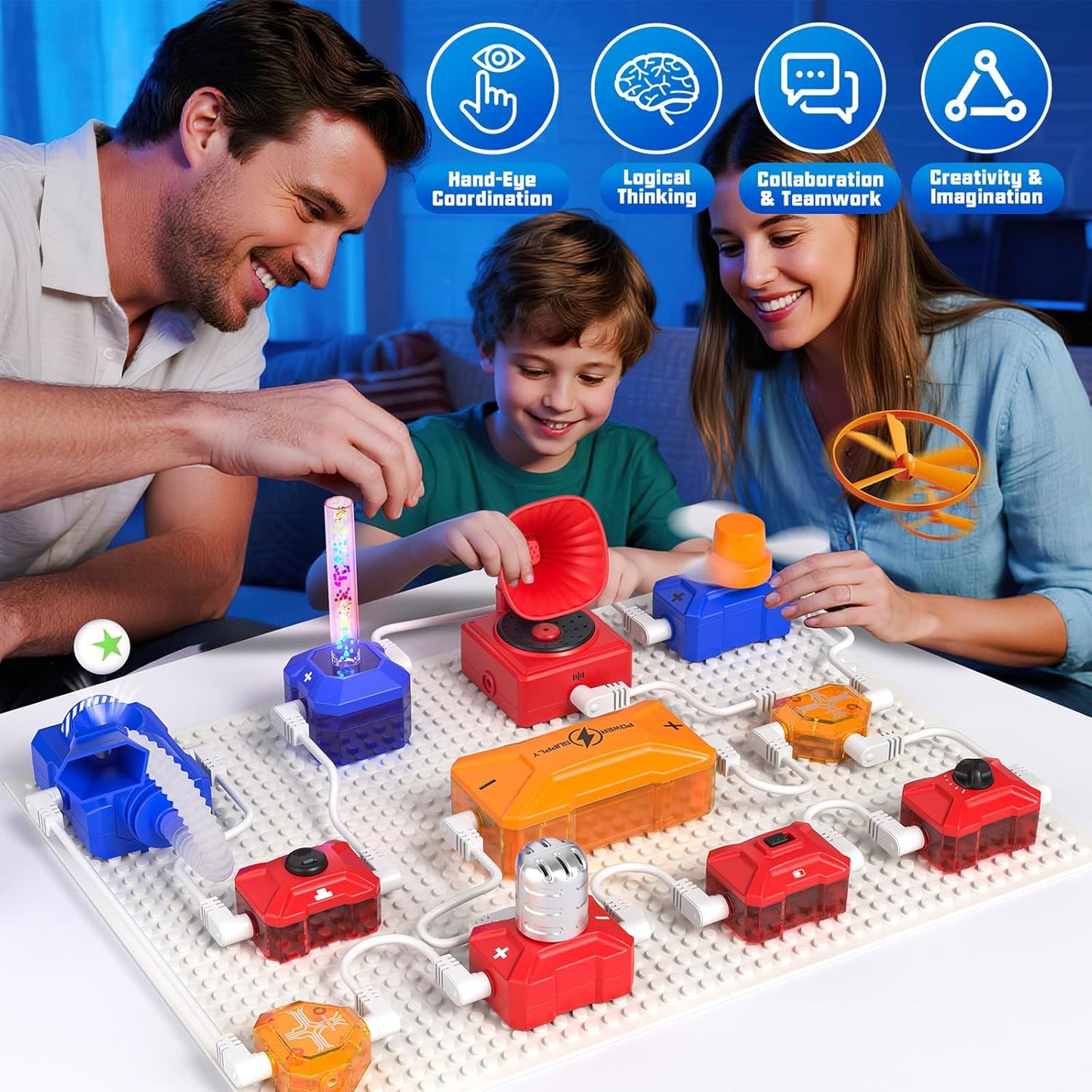 Science Kits for Kids Electronics Exploration Kit with 260+ Circuit Projects, Physics Experiments Circuit Board STEM Educational Toy for Boys Girls Ages 3 4 5 6 7 8 9 10 11 12+