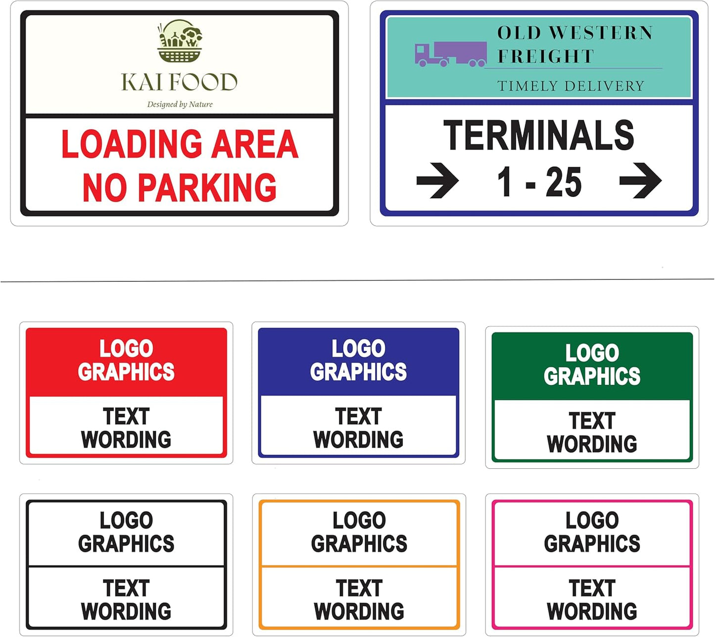 Custom Sign, Choose your own Colors, Fonts, Add Graphics. Heavy-Duty Rust-Free Commercial Grade Aluminum Metal Sign - 7"x10" (landscape style 3)
