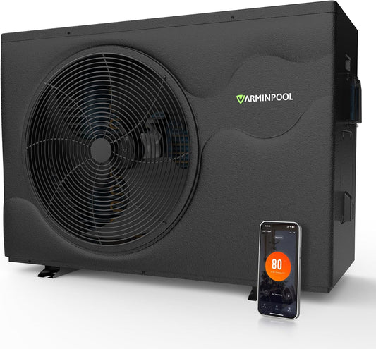 65000BTU Pro Invert Smart Pool Heat Pump for Above Ground and Inground Pools up to 20000 Gals, WiFi Capable and Timer Function Controller Electric Pool Heater, Heating & Cooling, 220V