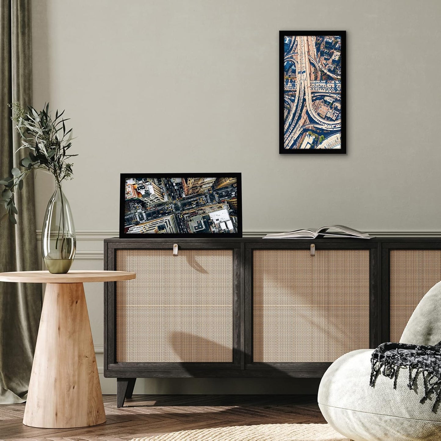 Americanflat 8x16 Picture Frame with Shatter-Resistant Glass - Signature Collection - Gallery-Style Frames Made of Engineered Wood - Photo Frame for Tabletop and Wall Display - Black