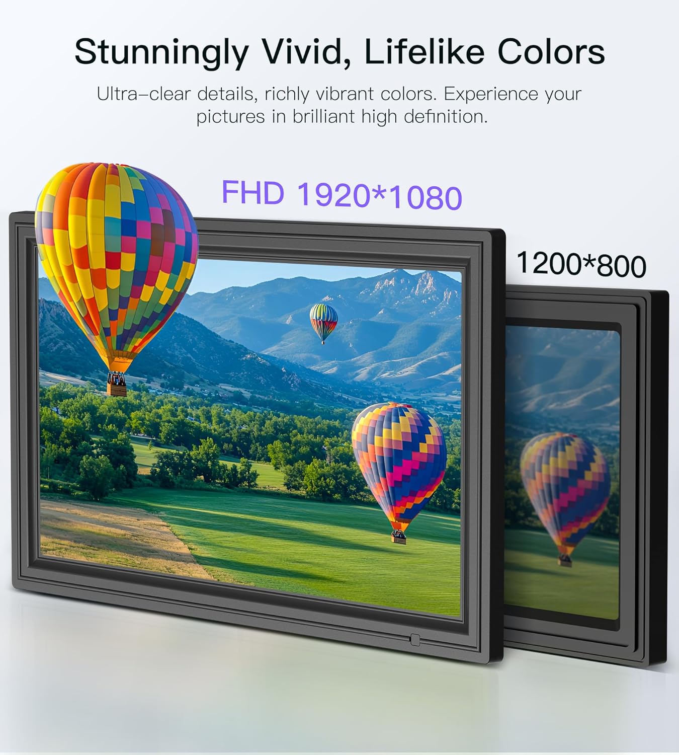 64GB Uhale 15.6" Digital Picture Frame, Large WiFi Electronic Photo Frames 1920 x 1080 IPS FHD Touch Screen, Share Photos and Videos Anywhere, Support SD/USB, Best Gifts for Parents and Grandparents