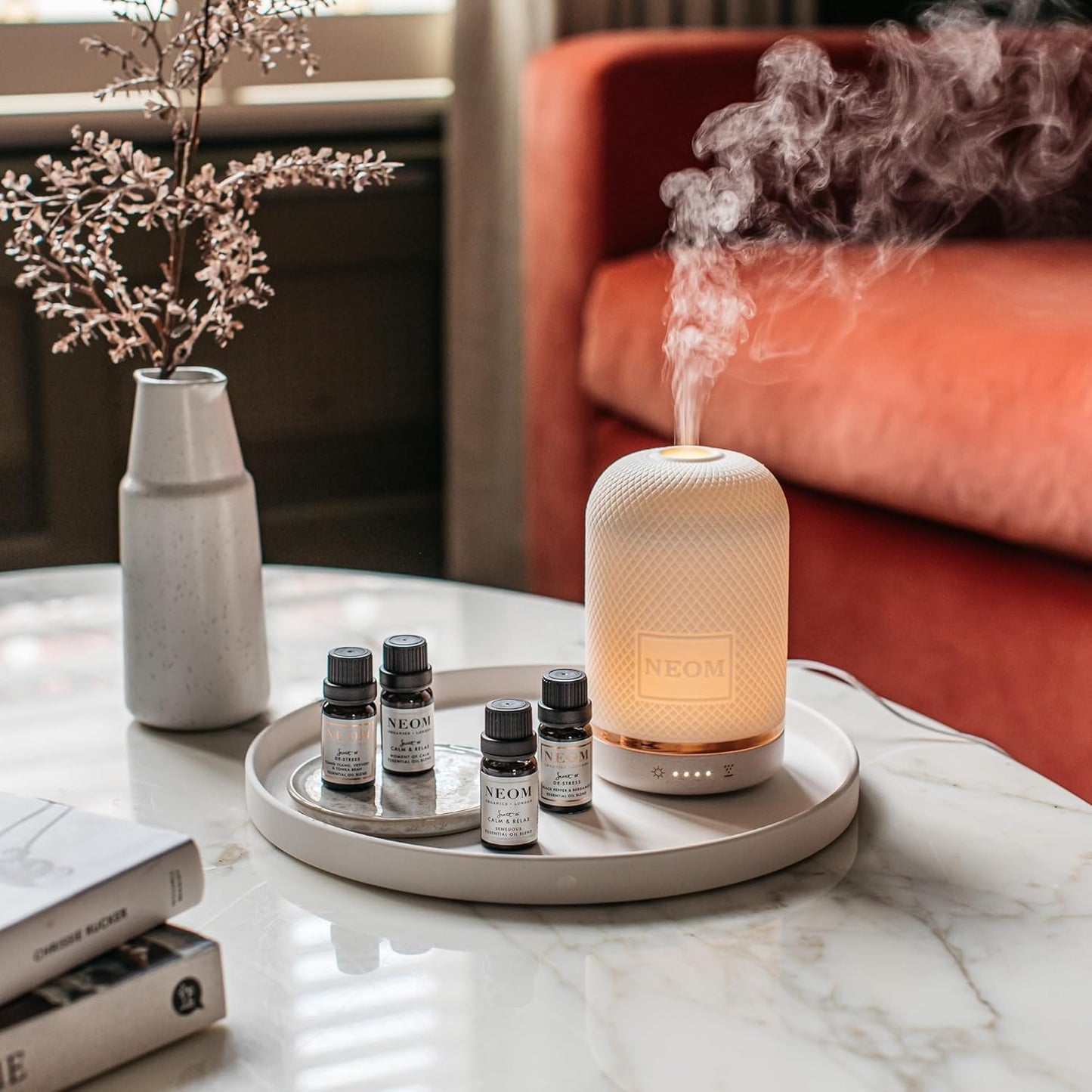 NEOM- Moment of Calm Essential Oil Blend, 10ml | Wild Rose & Neroli | Scent to Calm & Relax | 100% Natural Fragrance
