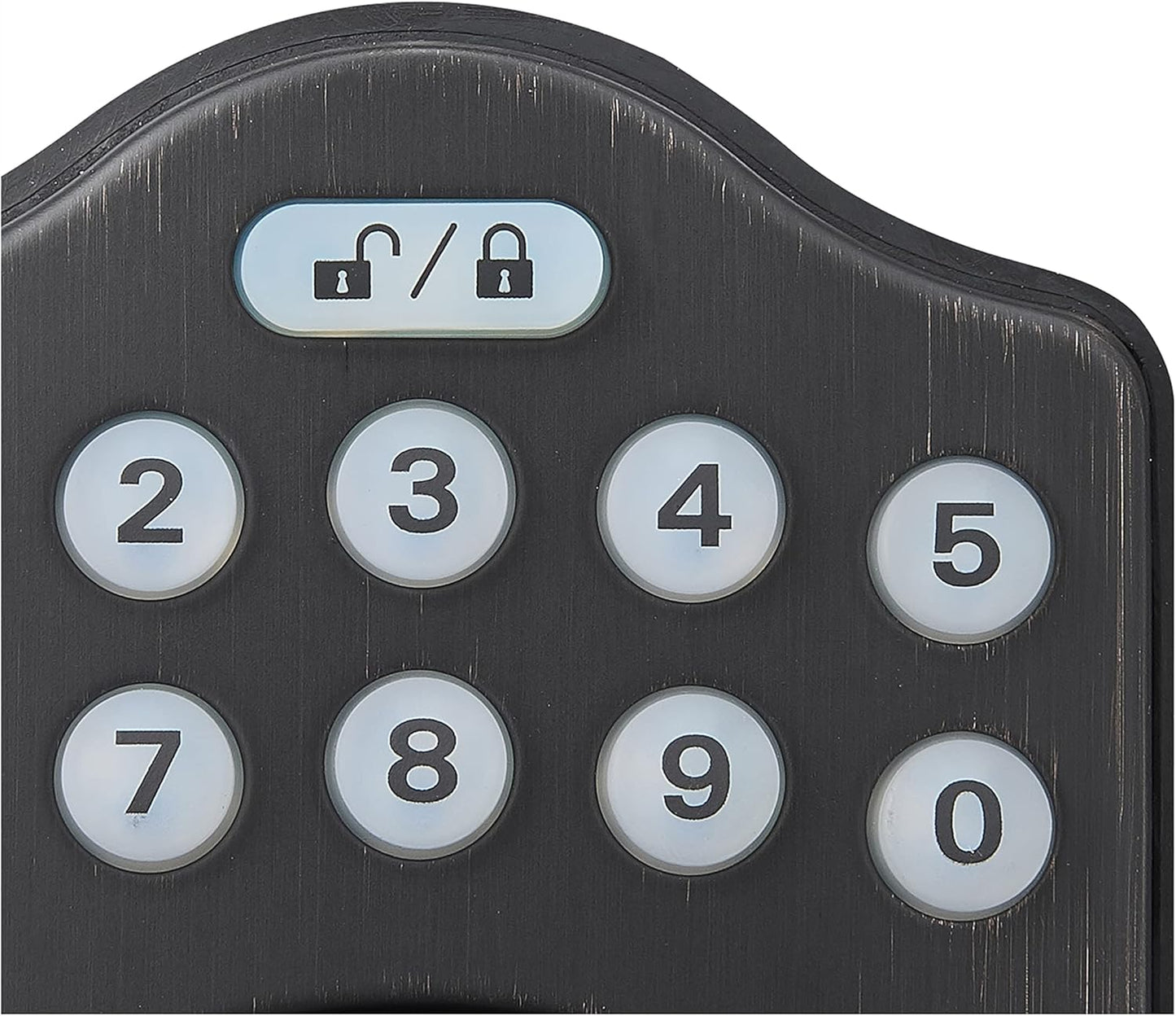 Amazon Basics Traditional Electronic Keypad, Keyless Entry Door Lock Deadbolt with Handle Set, Key Pad Front Door with Knob, Traditional Door Locks for Front Door Handle, Oil Rubbed Bronze, 6-Pack