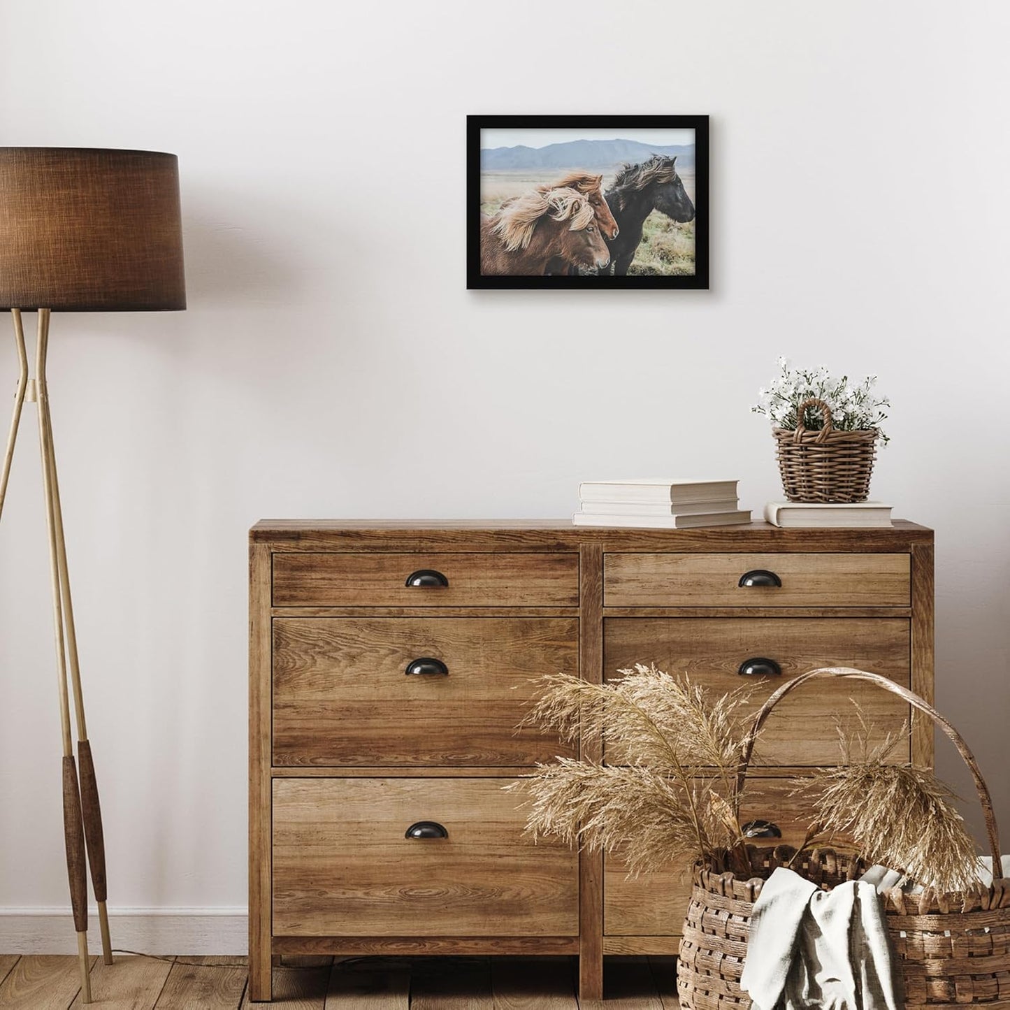 Americanflat 9x13 Picture Frame with Shatter-Resistant Glass - Signature Collection - Gallery-Style Frames Made of Engineered Wood - Photo Frame for Wall Display - Black