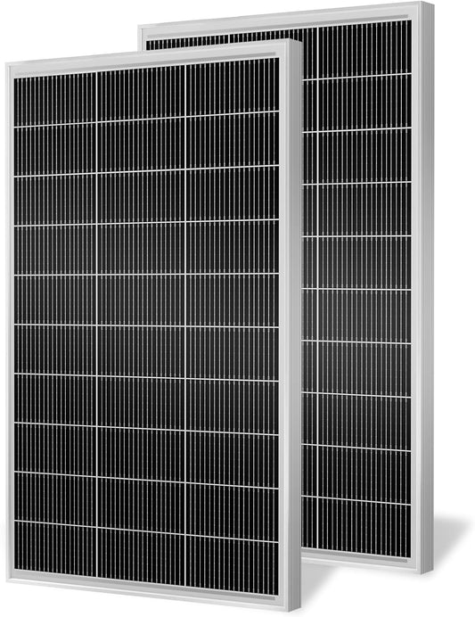 300 Watt Solar Panels, 12V 150 Watt 2 Pack, Monocrystalline Cell High-Efficiency PV Module, Solar Panels for Homes Camping RV Battery Boat Caravan and Other Off-Grid System