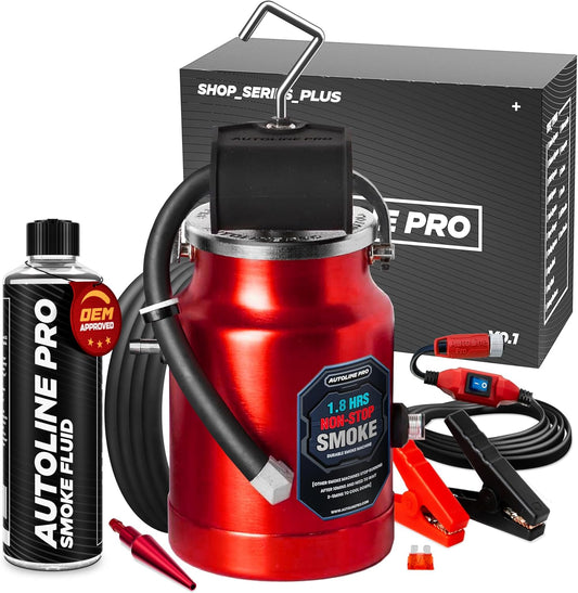 AutoLine Pro EVAP High Volume Smoke Machine Leak Tester with Built-in Air Pump - Shop Series Plus - Automotive Smoke Tester for Vacuum Leak Detection - Ceramic Smoke Coil and Best Ranked Smoke Fluid