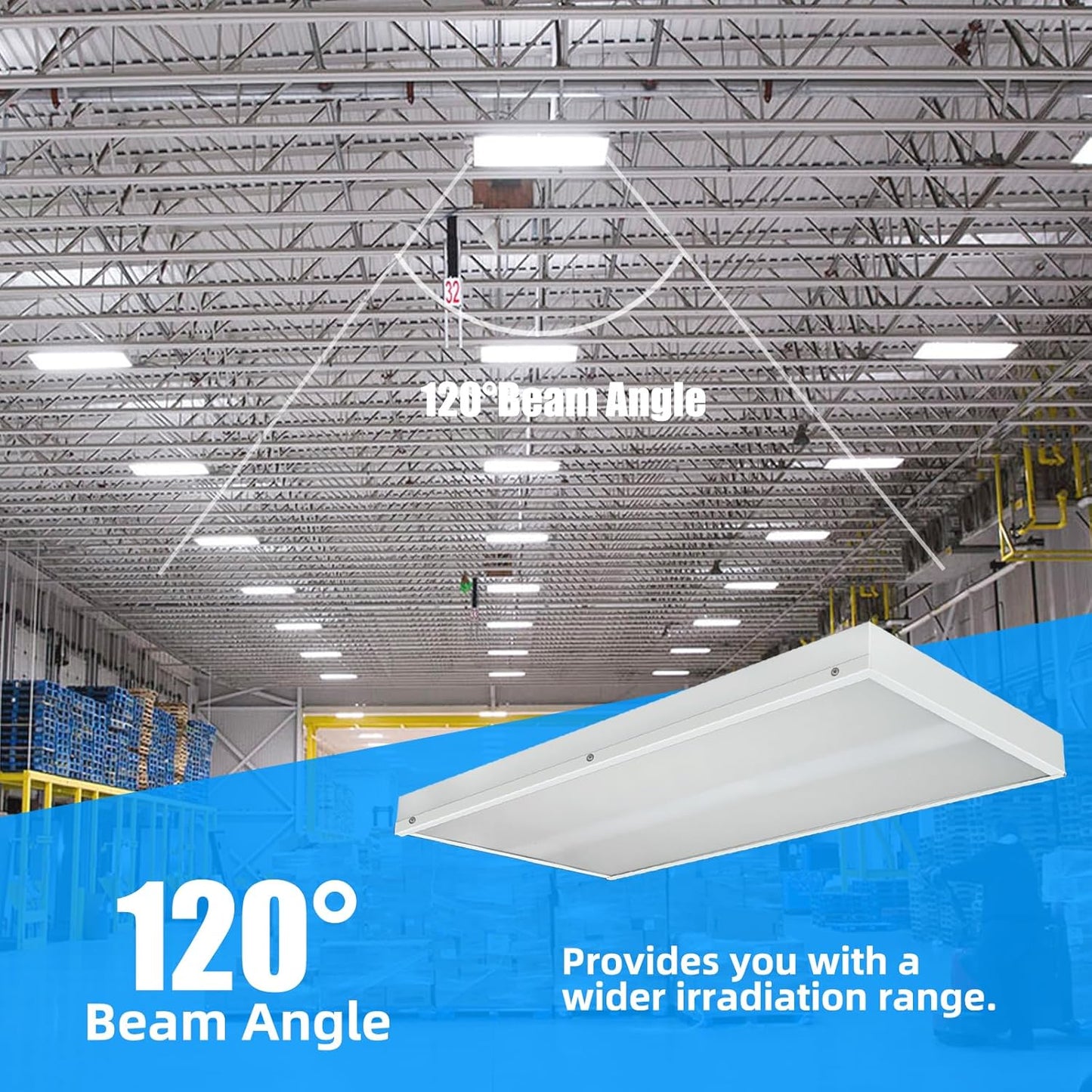 LED Linear High Bay Shop Lights with Motion Sensor, 150W LED Shop Light, 21000lm 140LM/W, 100-277V, 5000K Adjustable Tilt Hanging Commercial Linear High Bay Lights for Workshop Garage, 4-Pack