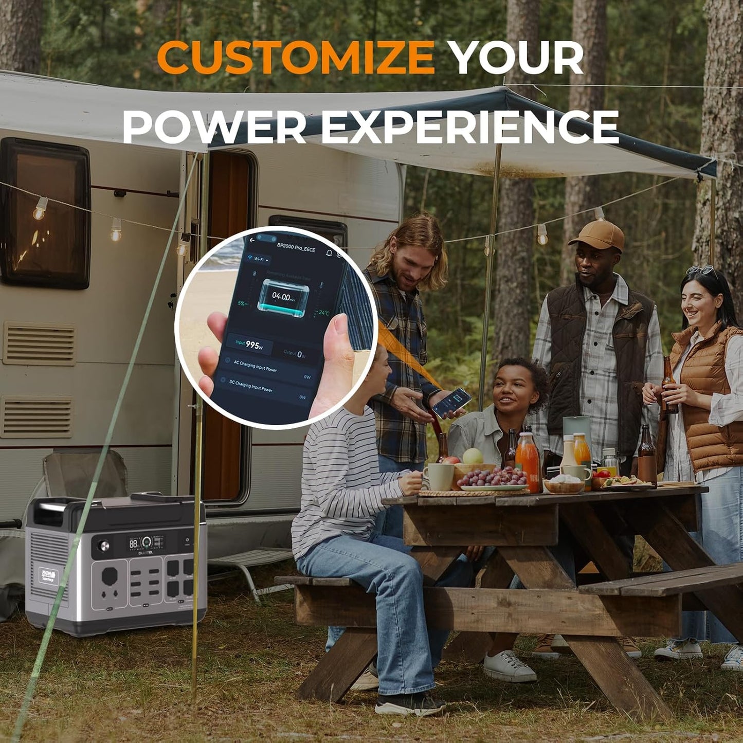 OUKITEL P2001 Plus 2400W/2048Wh Solar power station with 4 AC Outlets(5000W Peak),2400W Solar Generator with 500W Solar Panels, 1800W Super Fast Charging, Emergency Power Station for Home, Camping