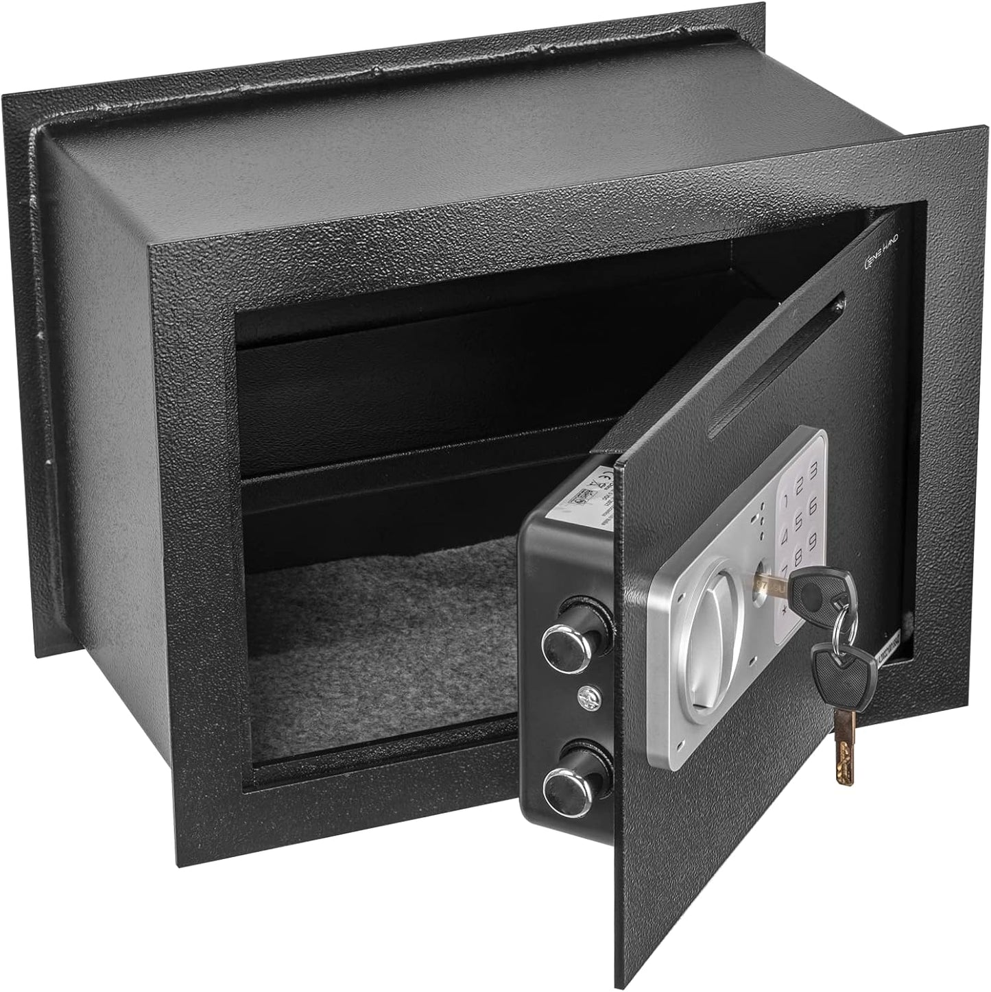 Genie Hand – Time Delay Safe, Anti Robbery Safe Box, Timed Controlled Opening – B-Class Lock – Anti Bounce Technology (Wall – Medium – Depository)