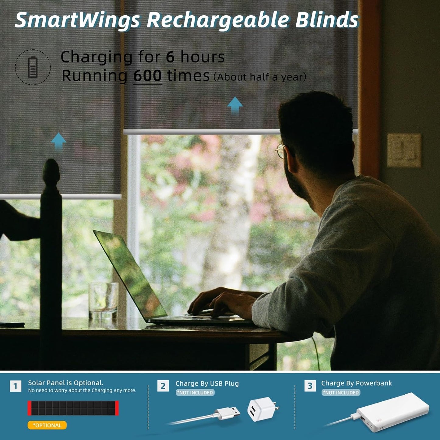 SmartWings Motorized Smart Roller Shades in Light Filtering, Electric Blinds with Remote for Windows Compatible with Alexa/Google Home/Homekit, Customized, 1% Openness Aventus Black