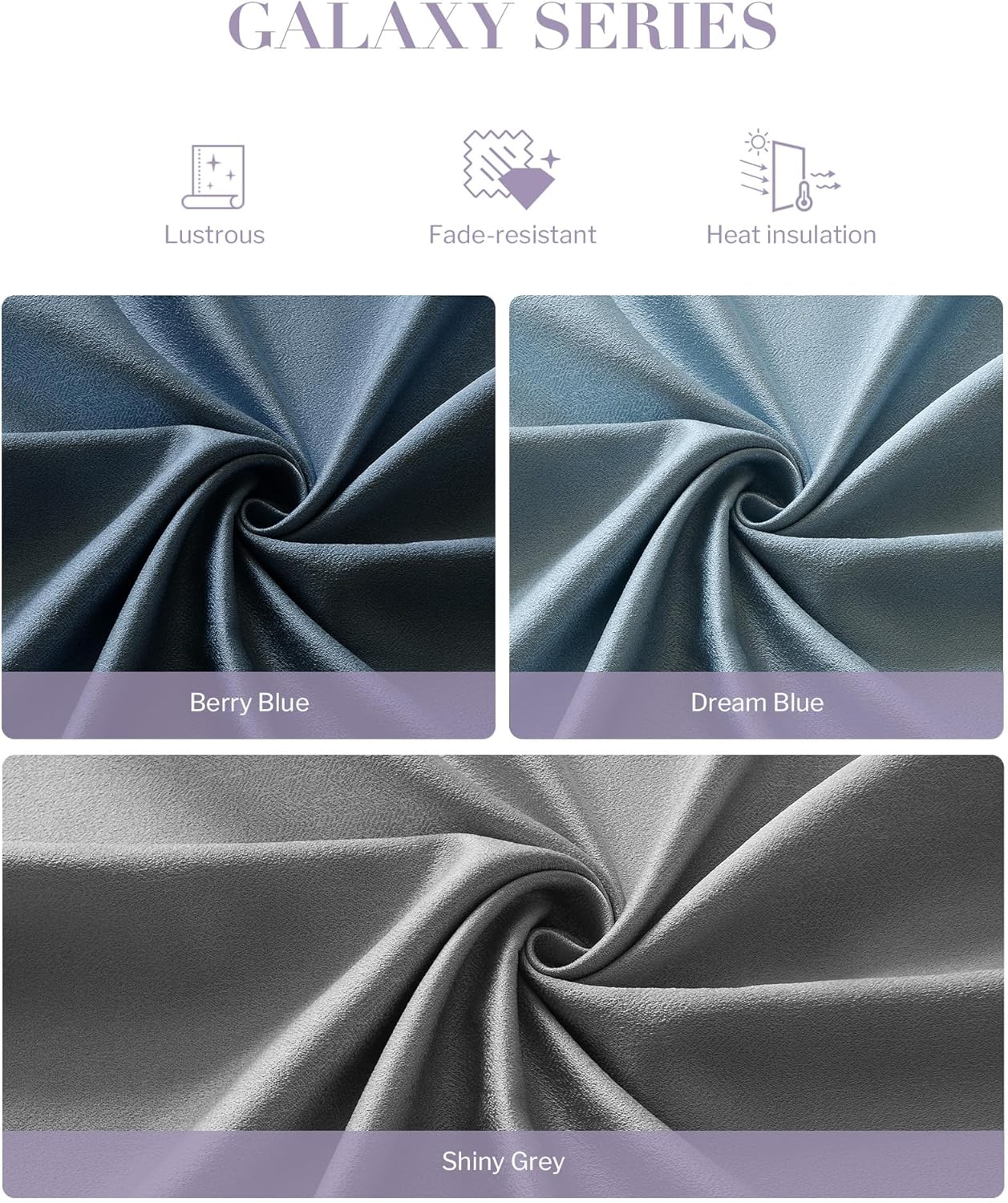 Graywind Hardwired Smart Curtains Compatible with Alexa Google Remote Control Motorized Drape for Sliding Door One-Way or Split Draw, Custom Width to 220" (Galaxy Series)